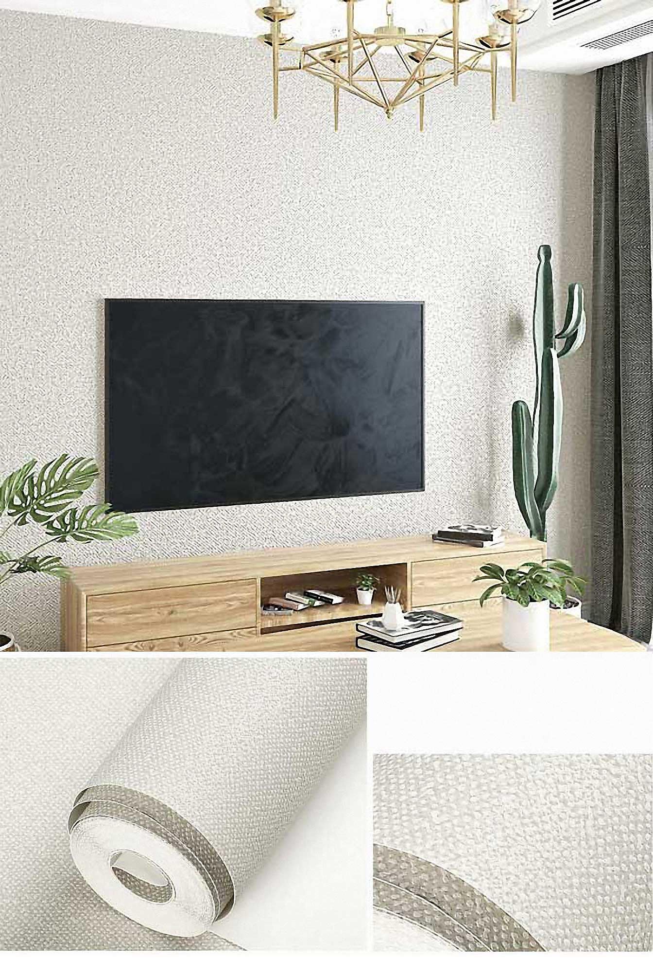 Wallpaper Empire Greige Wpe® Vinyl Wallpaper With Mica Effect – Textured Finish, Non-Woven Paste The Wall – Modern Natural Look, Washable & Easy To Apply – 9.5M X 53Cm 150-1004