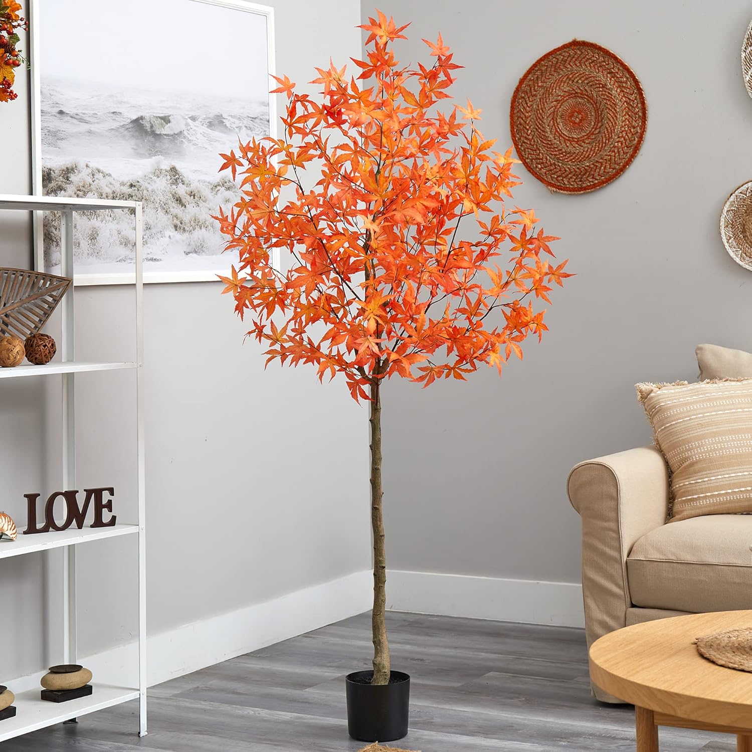 Nearly Natural 6ft. Autumn Maple Artificial Tree