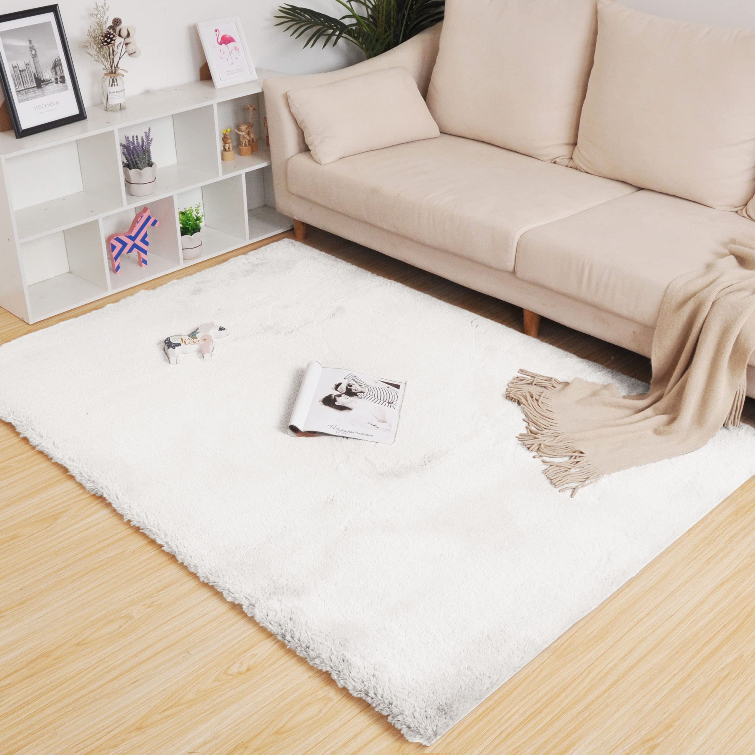 Modern Faux Fur Rug Carpet, 5×7 Ft | Super Soft, Plush, Washable-image-29