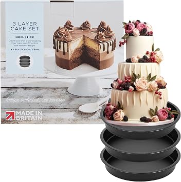 STORM TRADING GROUP 3 Layer Rainbow Cake Set Three Layers of Moist Cake