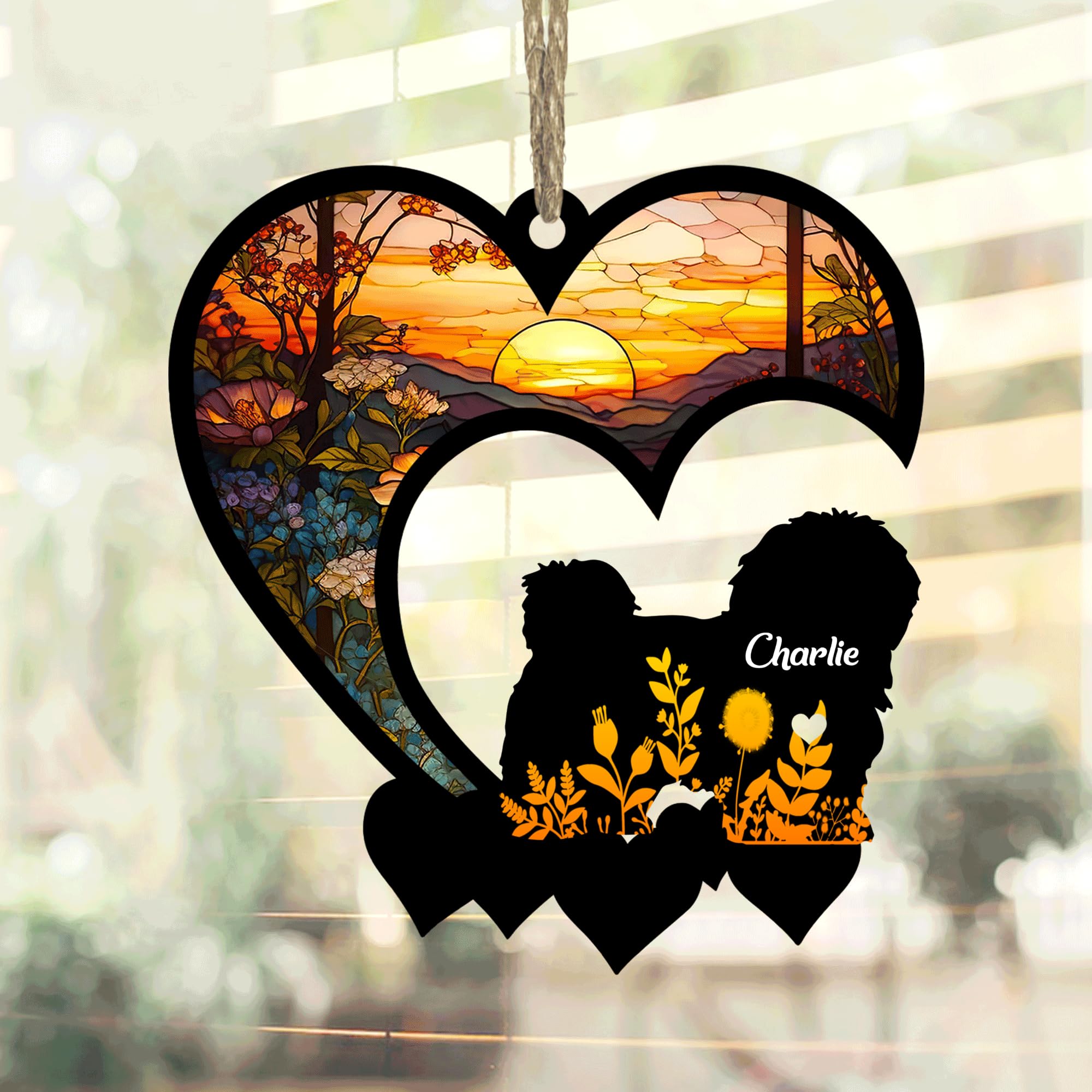Lovely POD Havanese Suncatcher, Personalized Havanese Memorial with Name, Havanese Loss Suncatcher, Dog Remembrance Gift, Dog Memorial Ornament, Loss of Dog Sympathy Gift
