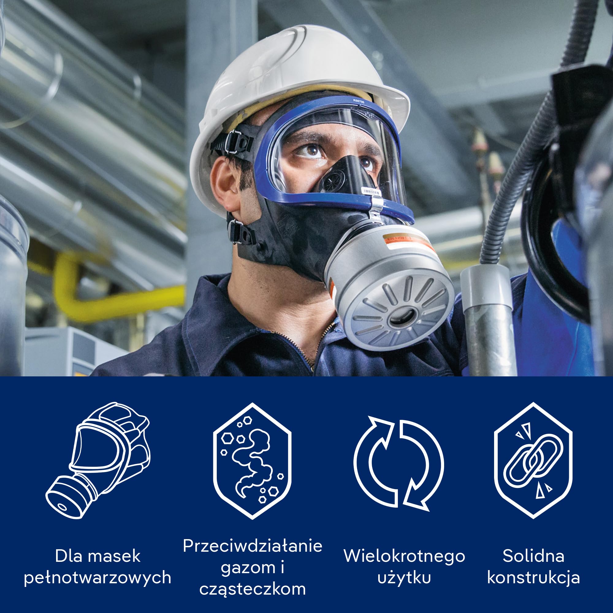 Dräger X-plore Rd40 filtr jądrowy A2 P3 do gazów, oparów, cząstek stałych i jodu radioaktywnego, 1 szt. | filtr zamienny do maski ochronnej