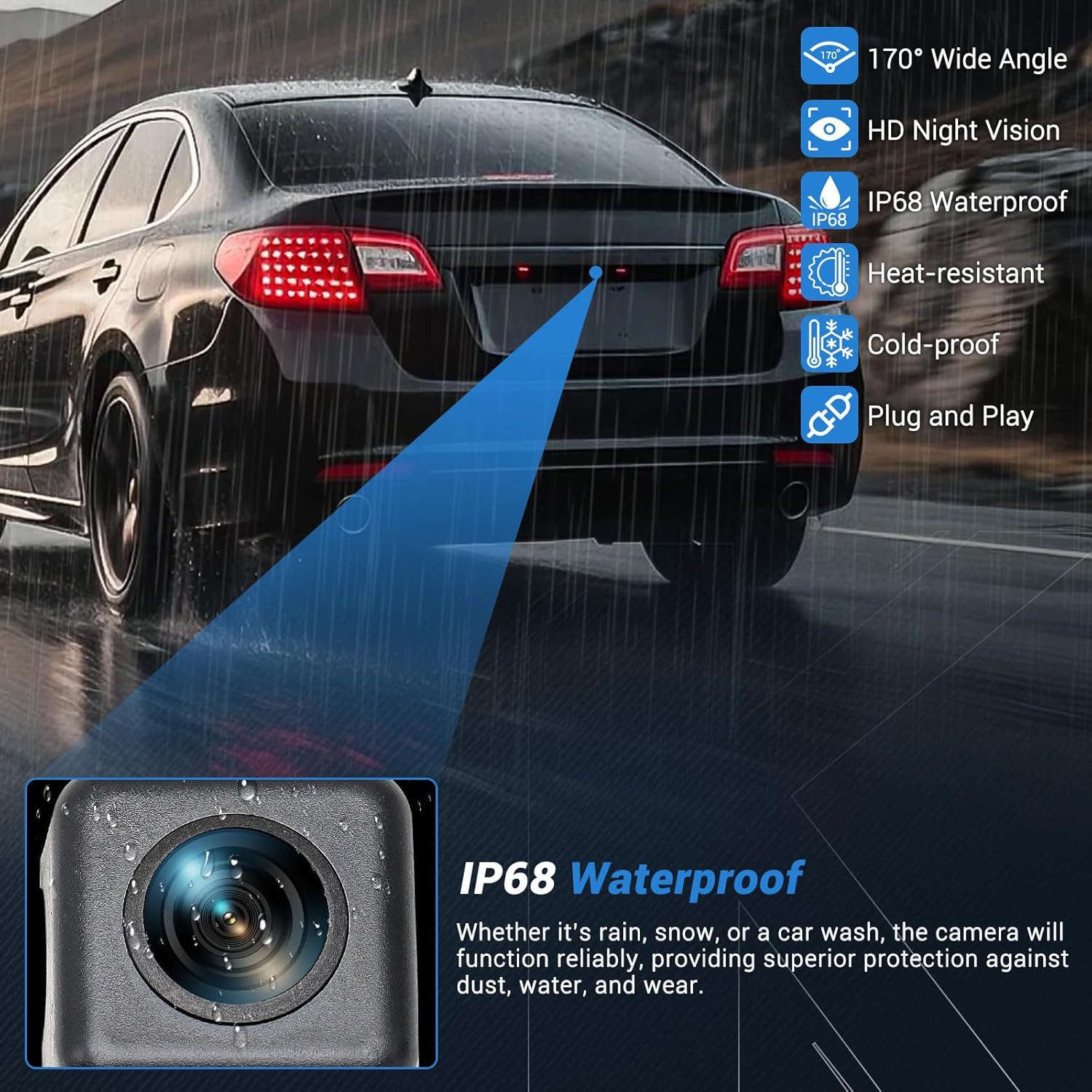 Backup Camera Compatible with Subaru Legacy Outback 2010 2011 2012 2013 2014, HD Wide-Angle & Night Vision Rear Camera Replaces 86267-AJ10B