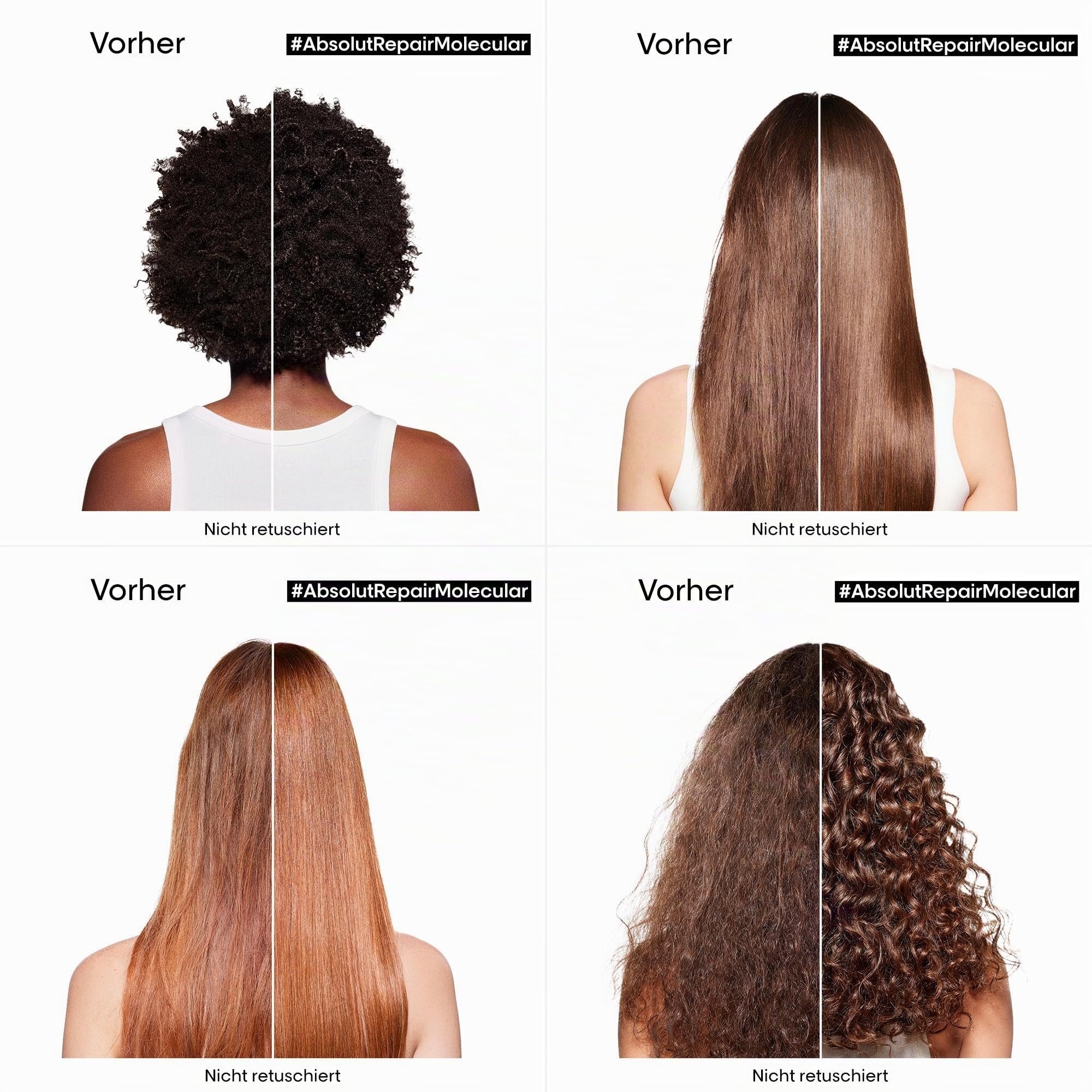 L'Oréal Professionnel XL-Duo für strukturgeschädigtes Haar, Zur molekularen Tiefenreparatur, Mit Peptidbondern & Aminosäuren, Serie Expert, Absolut Repair Molecular Shampoo 500ml & Rinse-Off Serum