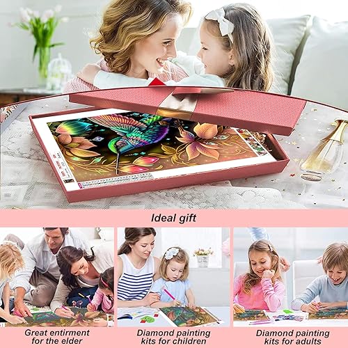 Miniatura 3 de Stalente Kits de pintura de diamantes para adultos, kit de arte de diamante redondo cardenal de taladro completo, pintura 5D con diamantes,