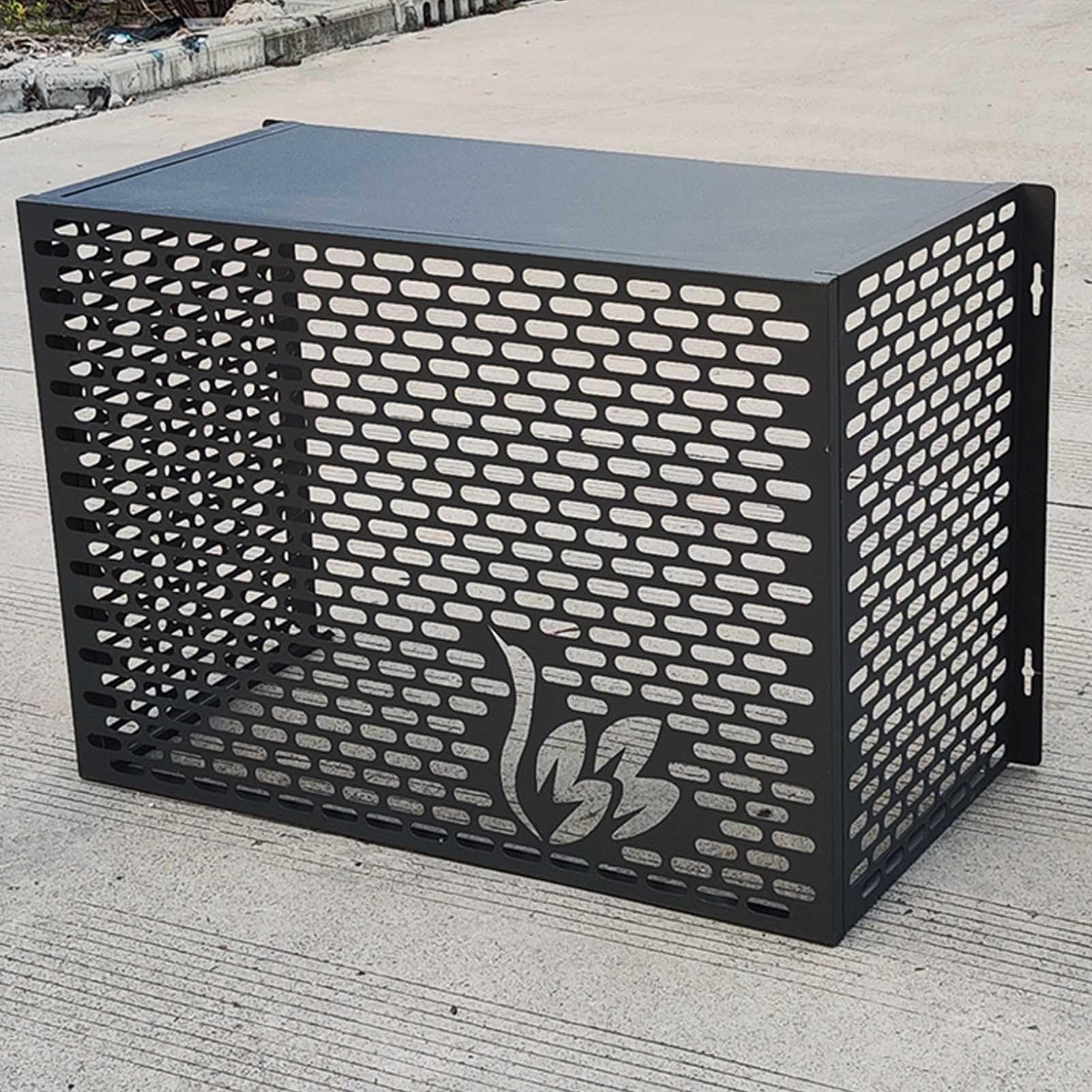 Clôture de climatiseur pour jardin, cache pompe à chaleur design alu