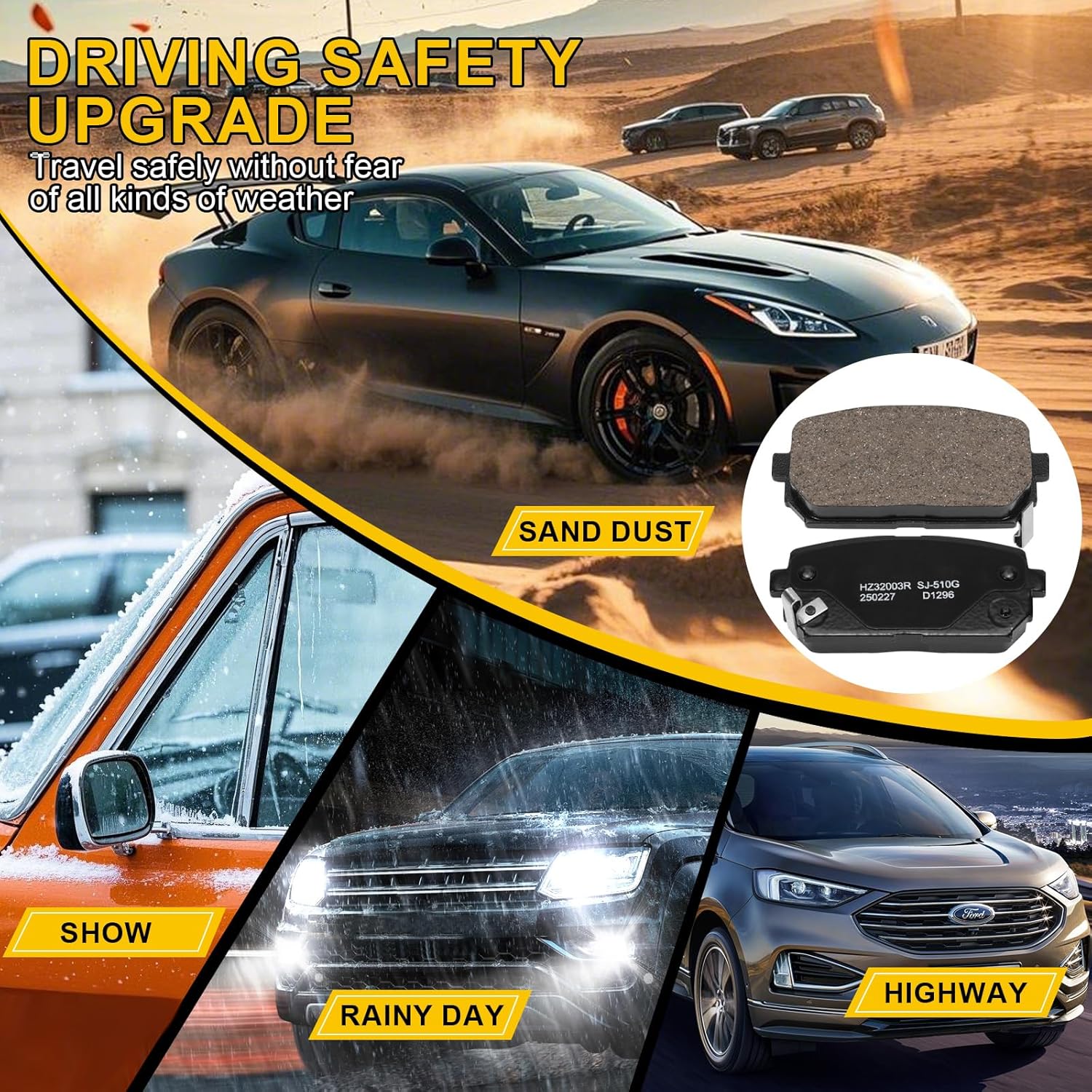 Rear Ceramic Brake Pads for 2007-2012 Kia Rondo