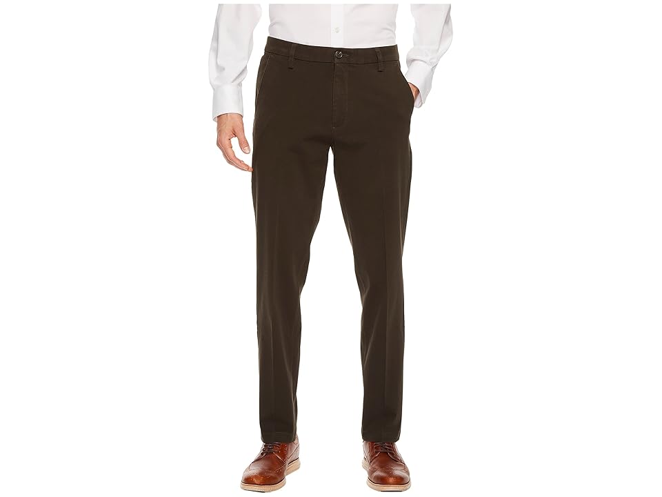 

Dockers Slim Tapered Fit Workday Khaki Smart 360 Flex Pants (Olive Brown) Men's Clothing