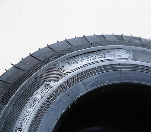 Miniatura 5 de Juego de 6 (seis) llantas de remolque y casa móvil premium Nama NM519-ST8-14.5 8X14.5 Rango de carga G LRG 14 capas BSW pared lateral negra