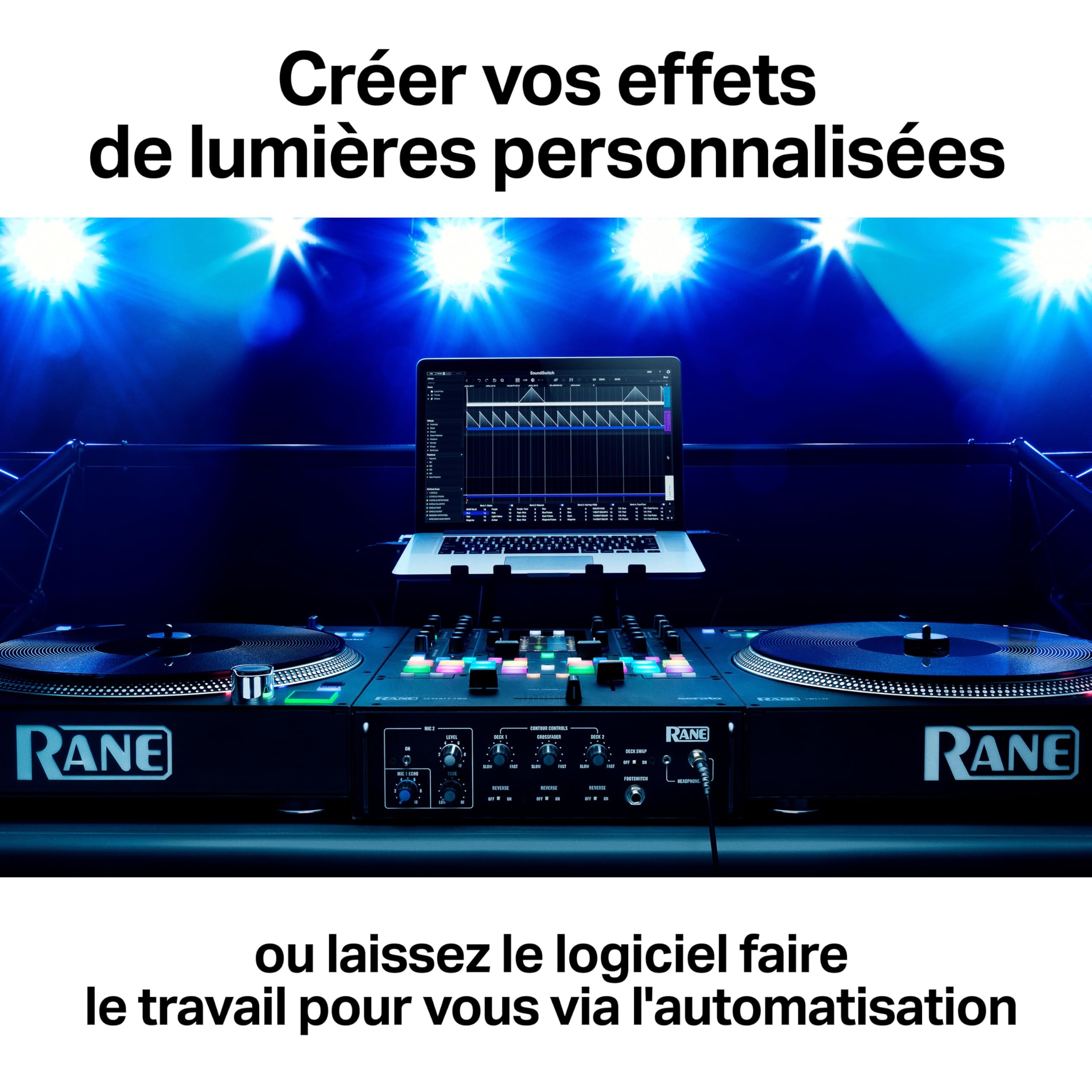 SoundSwitch DMX Micro Interface - USB Vers Interface DMX Ultracompacte avec 3 Mois D´Accès Gratuit au Logiciel SoundSwitch, Pour Creer et Personaliser des Jeux de Lumière et Des Eclairages de Scènes