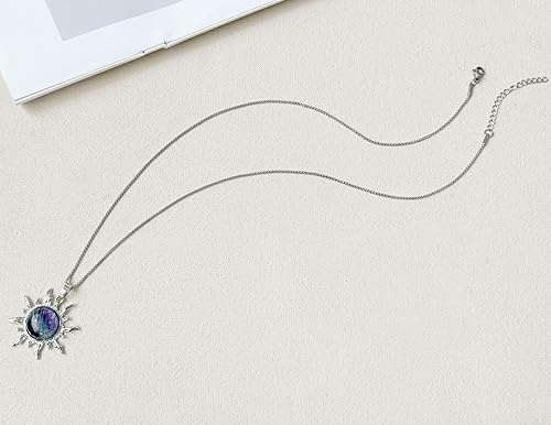 Miniatura 10 de Rose Quartz Necklace, Handmade Sun Pendant Necklace, Real Pink Crystal Necklace for Healing, Protection, Reiki Rose Quartz Jewelry for Women