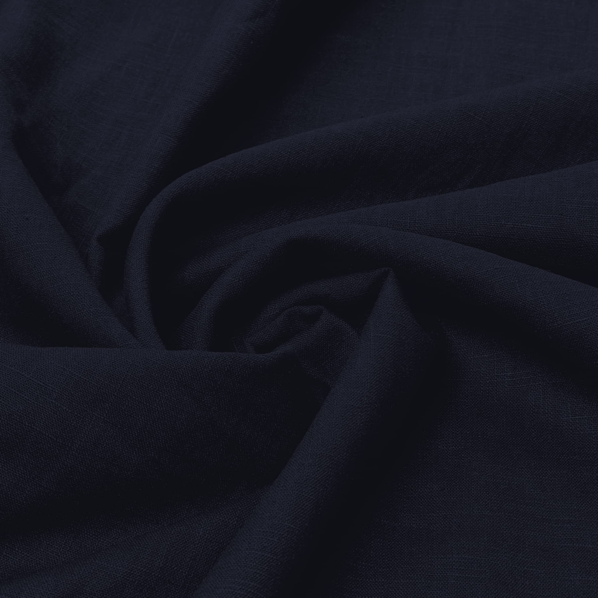 100% Pure Washed Linen Flax Fabric 45 Colours 135cm Wide 240gsm Per Metre (5026 Navy) (ONE - METRE)