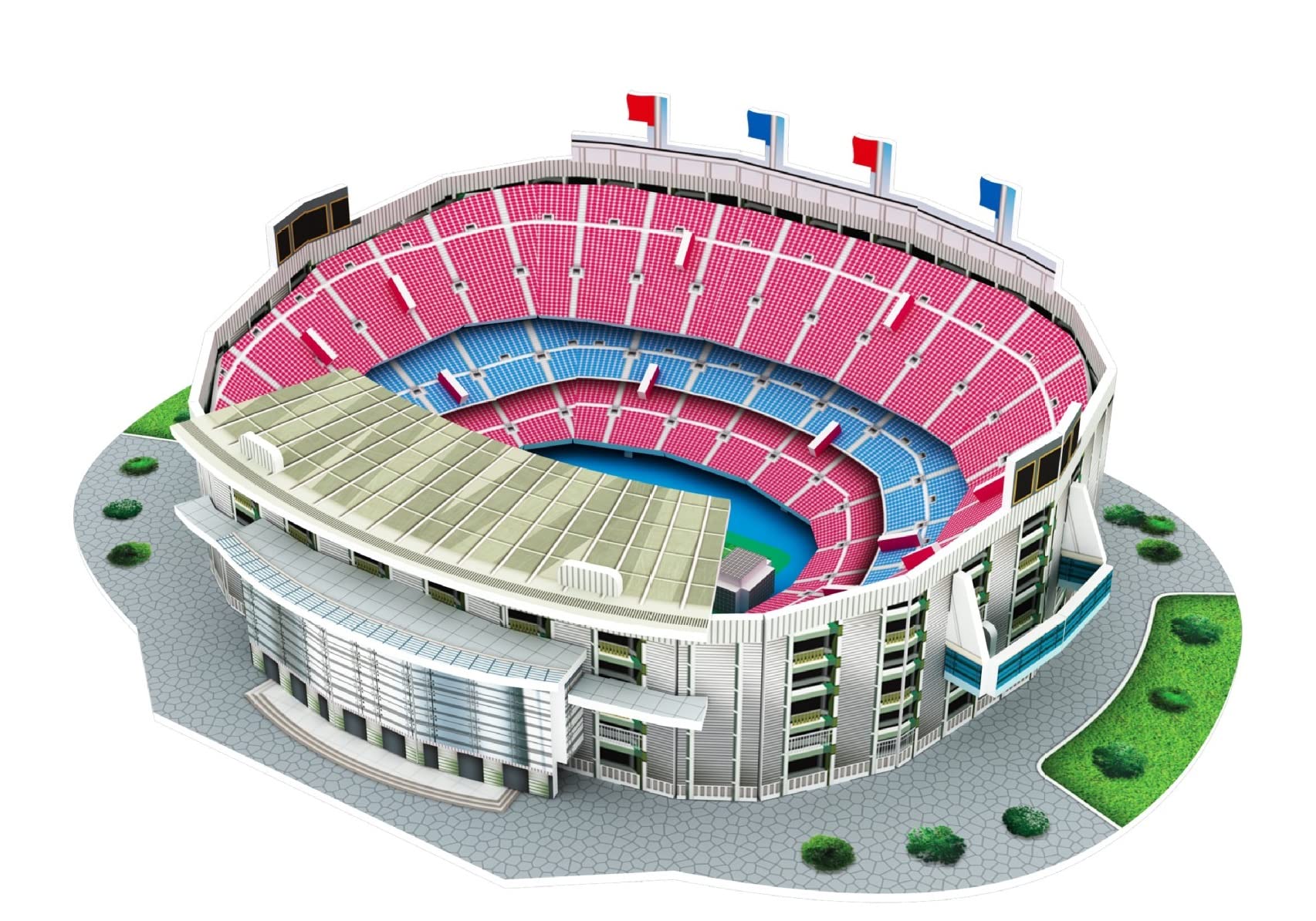 Amazon.co.jp: 3D 組み立て模型 世界のサッカースタジアム ミニ 