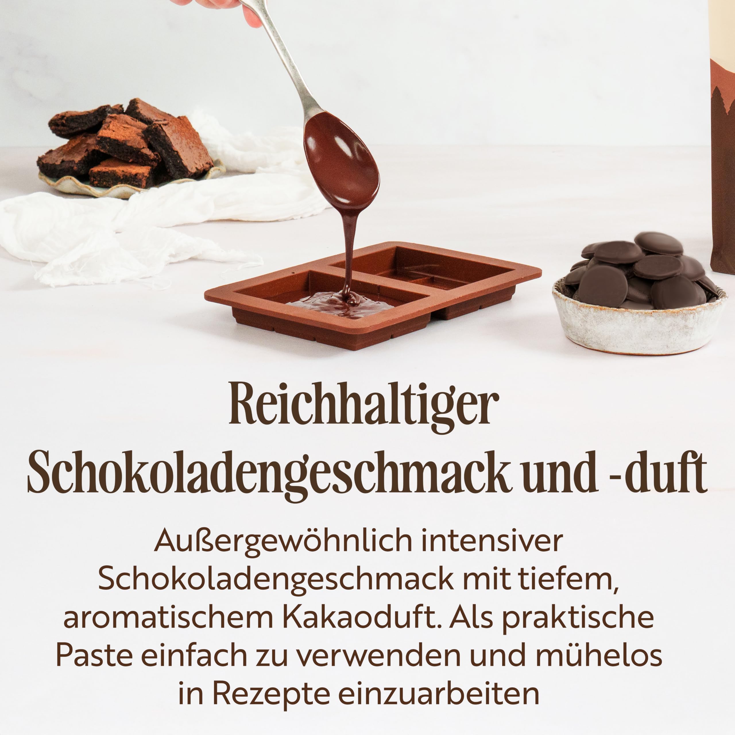 Sevenhills Wholefoods Kakaomasse Bio 500g Kakaopaste, Likör, Waffeln | für heiße Schokolade und Backen, ungesüßt, Knöpfe, Tropfen