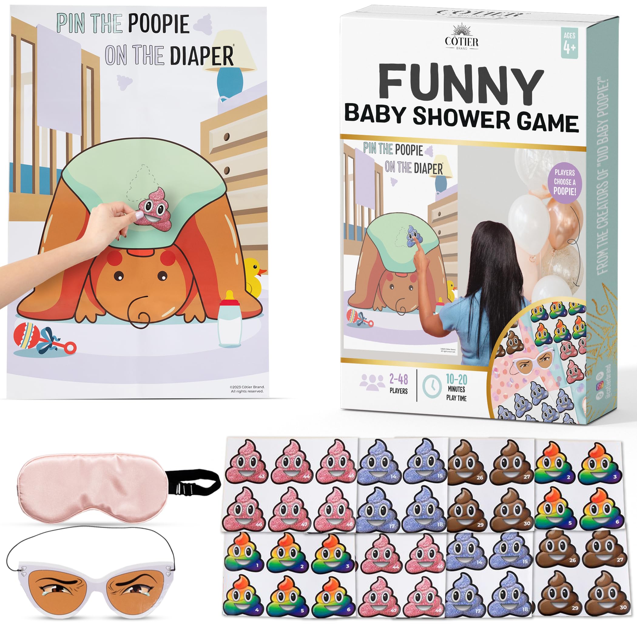Did Baby Poopie Boy Baby Shower Scratch Off Game - Funny Losing Phrases on Cards - Hilarious Boy Shower Game for Coed Party, Sprinkle, Fun & Easy Diaper Raffle Ticket 30-50 Guests — Amazon image 13