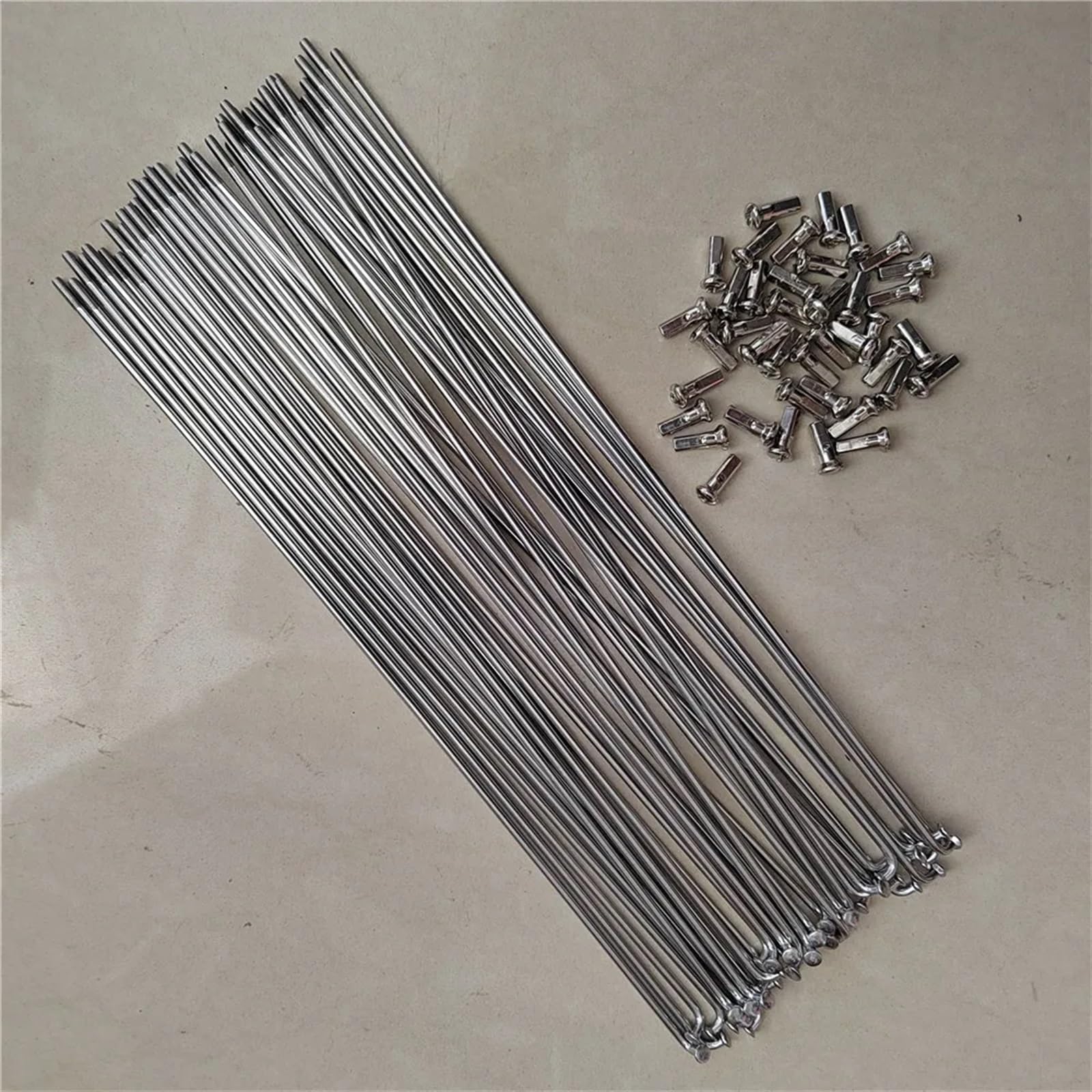 YEMENGGB Fahrradspeichen Set - 40 Stück, Edelstahl, 13G (2,2 Mm), Länge 251-305 Mm, Mit Nippeln, Für E-Bike & MTB