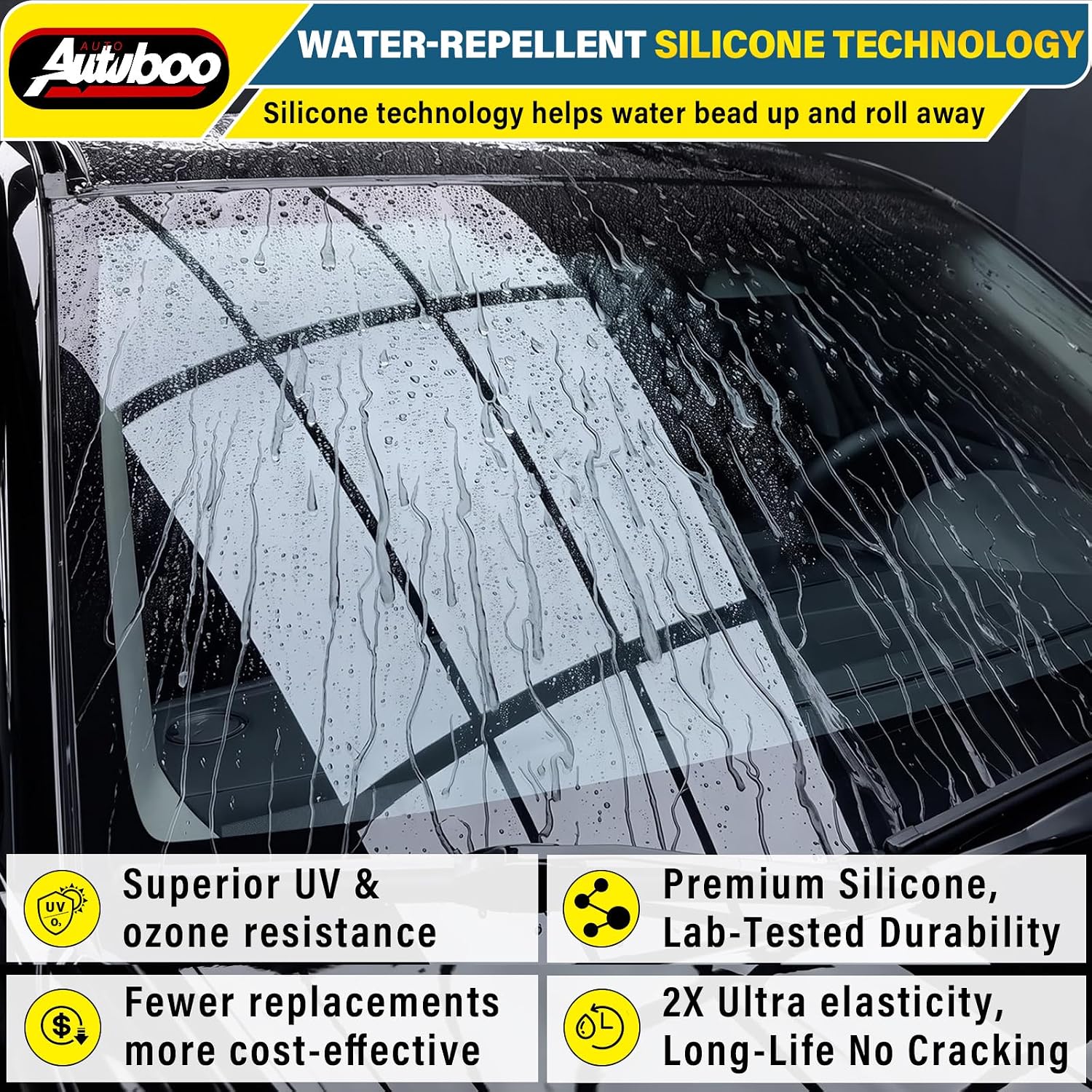AUTOBOO Silicone Windshield Wiper Blade Replacement for Mazda CX-5
