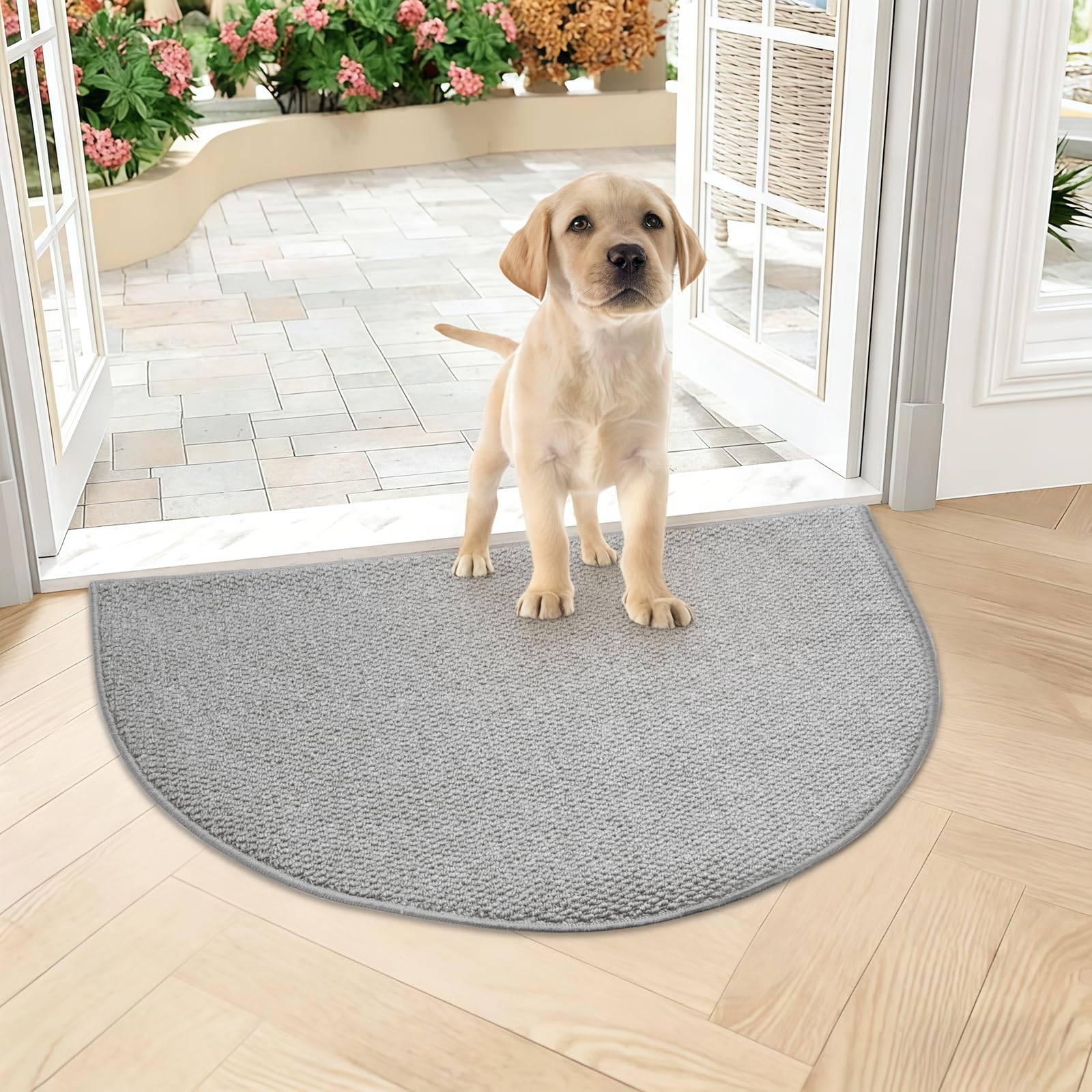 SZSMART Dirt Trapper Door Mats Indoor Non Slip Door Mat Washable Door Matts Inside Machine Entrance Mat Dog Doormat Entry Rug for Front Door, Back Door, Muddy Shoes Paws Charcoal (gray, 80x120cm)