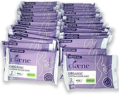 Organic Cotton Cover Pads, Cruelty-Free, Menstrual Overnight Sanitary Pads for Women, Unscented, Breathable, Vegan, Organic Pads, Natural Sanitary