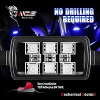 Vista 2 de MZS 8Pcs Motorcycle LED Light Kit, Multi-Color Neon RGB Strips LED Underglow kit Compatible with ATVs UTVs Cruiser Trikes Golf Carts Most Family