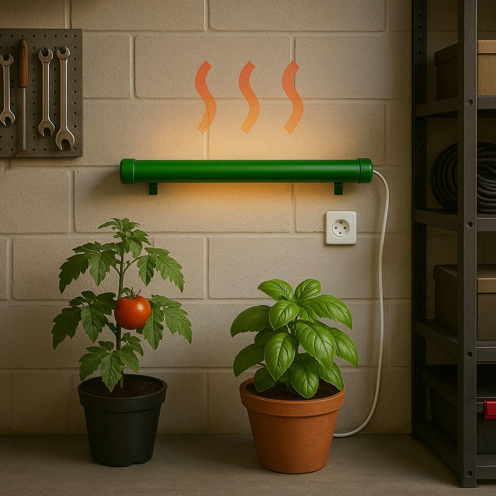 Weedness Calefactor Grow 240 watts 120 cm de largo para cuartos de cultivo y plantas – Cultivo indoor radiador Grow calentamiento rápido y económico
