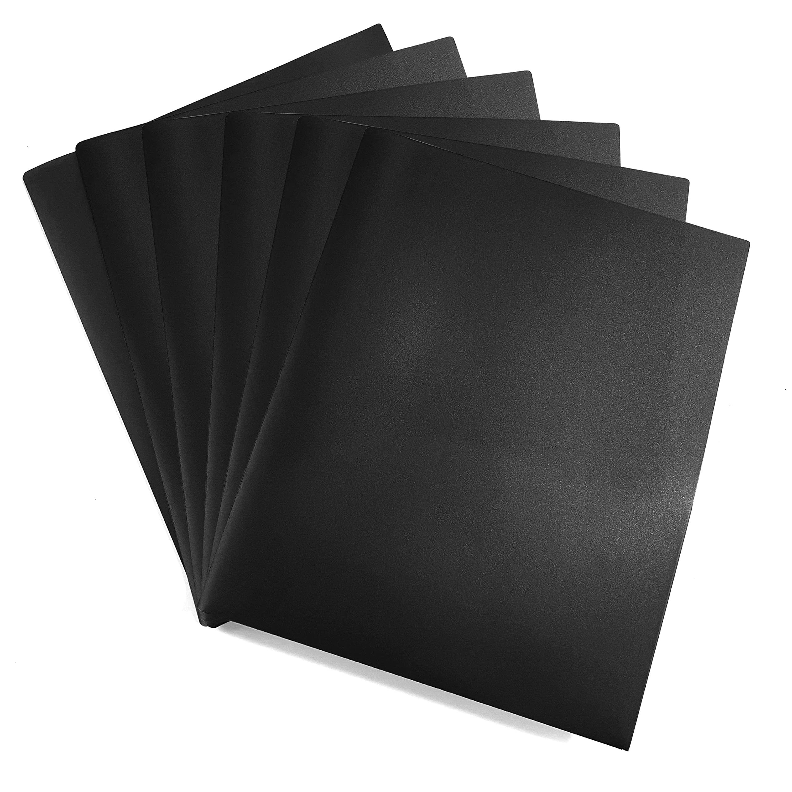 easykart labelsPlastic Folders with Pockets - (Black, 6 Pack), 2 Pocket Poly Folders for School, Home or Office, Durable Heavy Duty File Folders