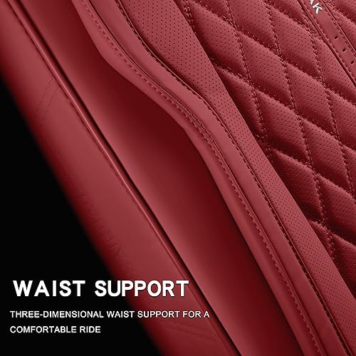 Miniatura 6 de Wateroroof - Juego completo de fundas de asiento de automóvil de cuero de cobertura completa, fundas de asiento para automóviles, camiones, sedanes,