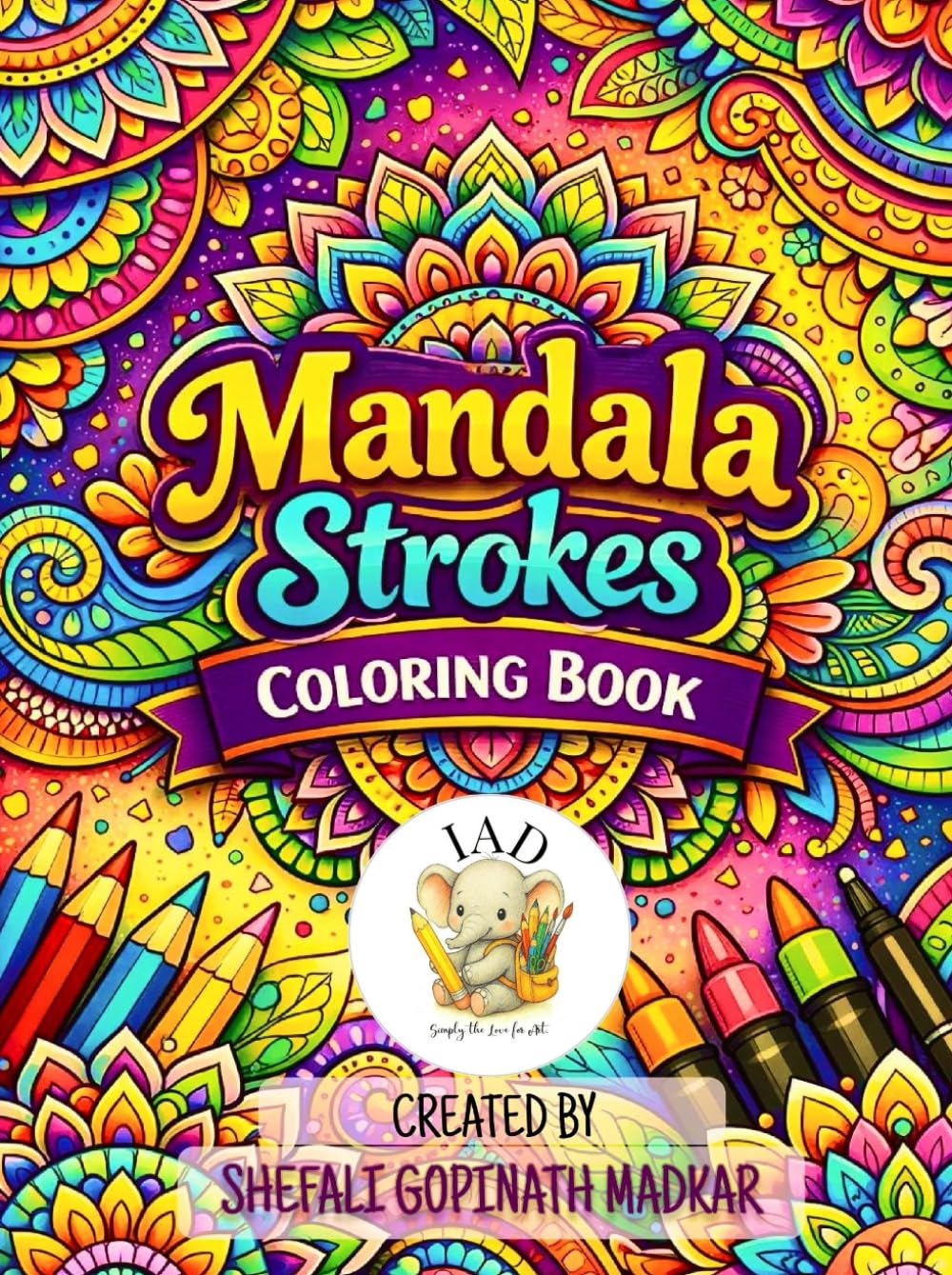 Cahier Mandala Strokes pour calmer l'anxiété et retrouver la concentration par le coloriage