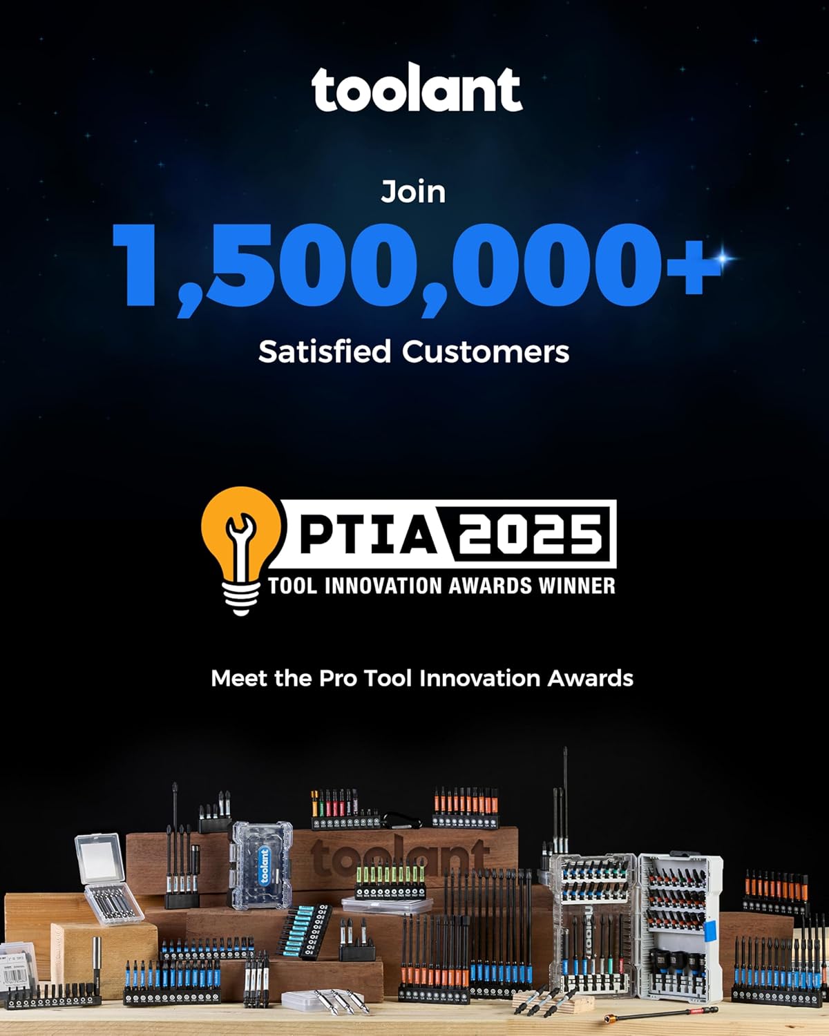 toolant 40-Piece Impact Driver Bit Set (S2 Steel), SAE/Metric Hex & Torx Bits for Furniture Assembly, Magnetic Tips with Color-Coded Ring, Heavy-Duty Storage Case for Home & Auto Repair - Image 7