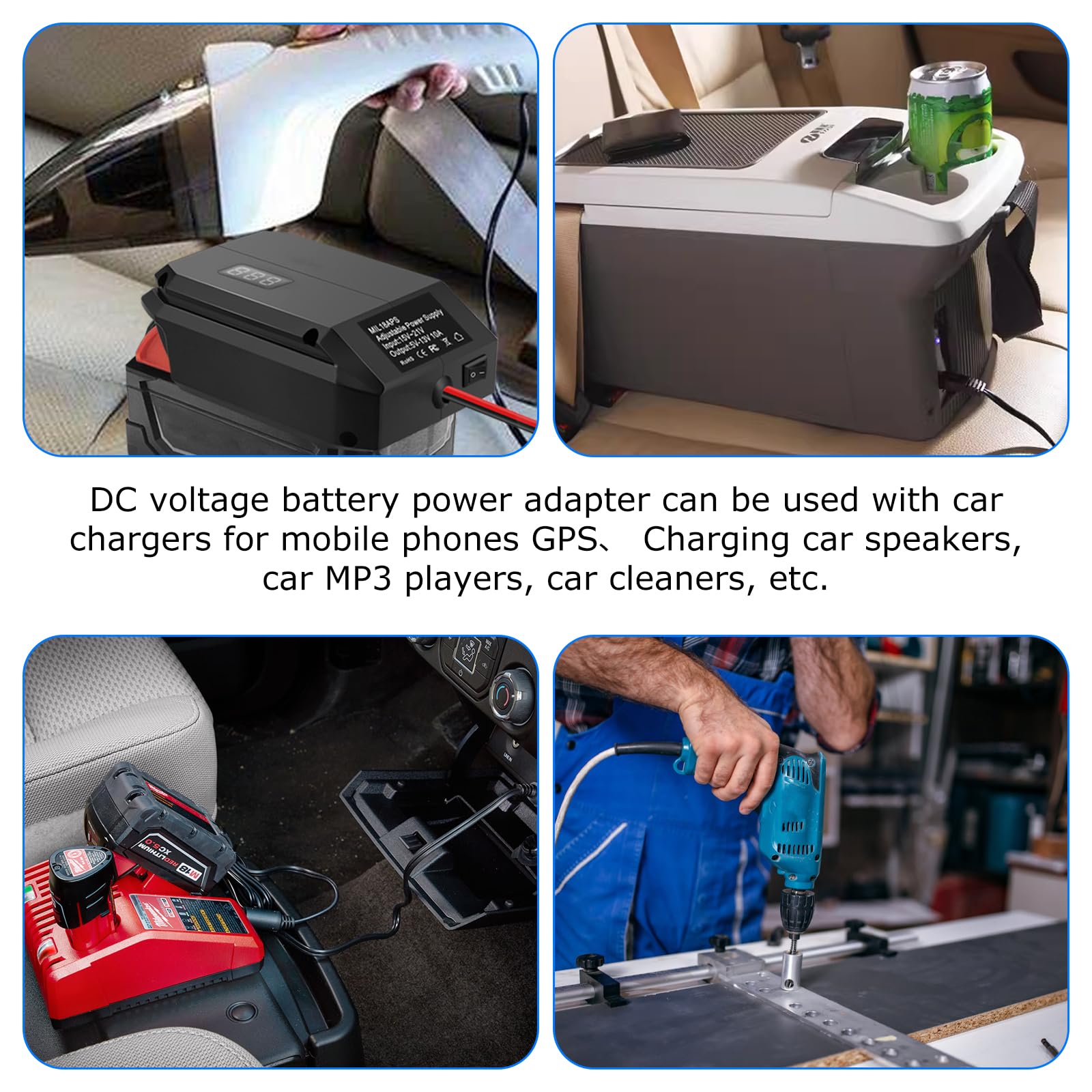 Adaptateur De Batterie, 18 V vers 12 V Convertisseur Step Down, 5-13 V Adaptateur Convertisseur, Convertisseur Adaptateur Abaisseur, Convertisseur Abaisseur pour Tous Les Équipements Automobiles