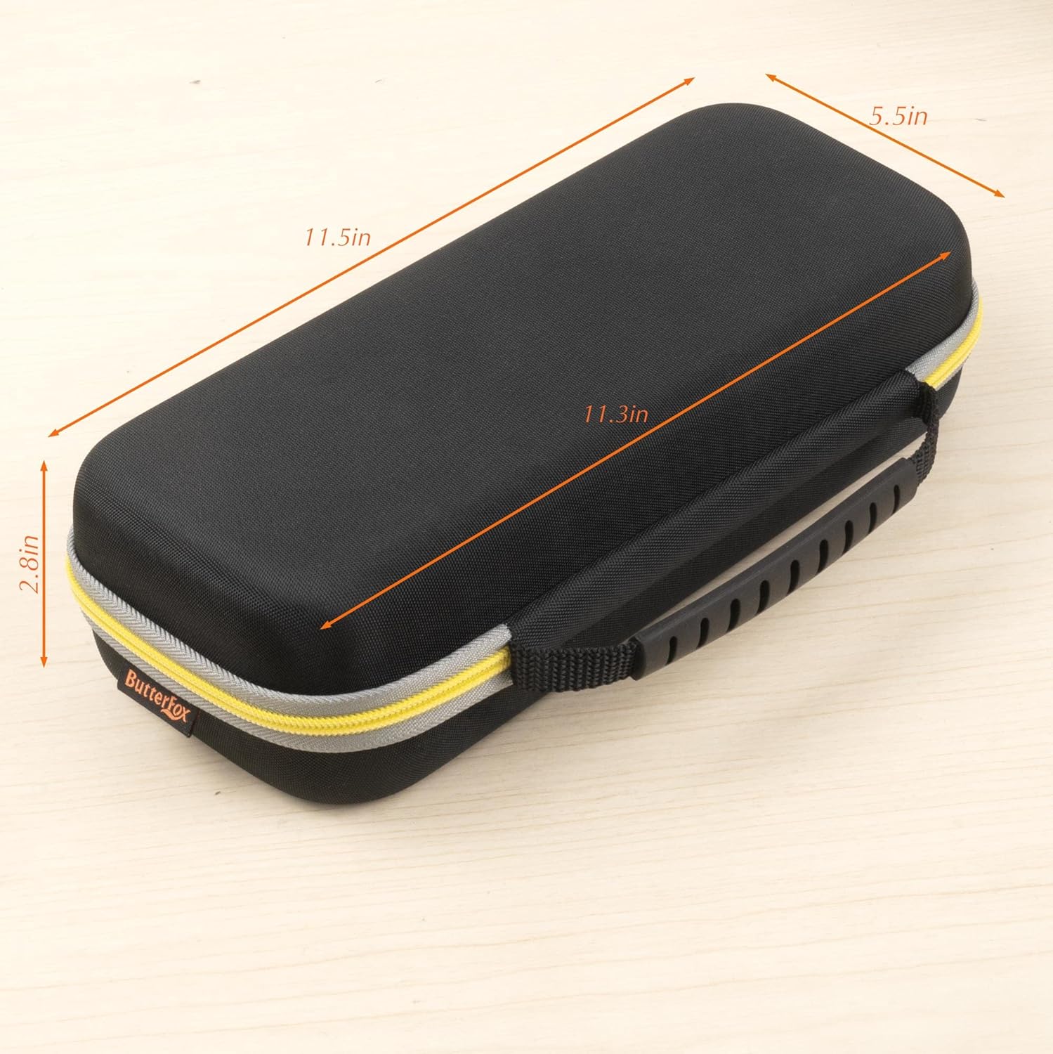 ButterFox Large Carrying Case for Hori Split Pad Compact with 20 Game Holders (18 Physical + 2 digital) - Black/Yellow