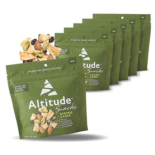 Spring Creek Trail Mix, sin azúcares añadidos, frutas secas y nueces mixtas, gran aperitivo para gimnasio, oficina y escuela, aperitivo saludable