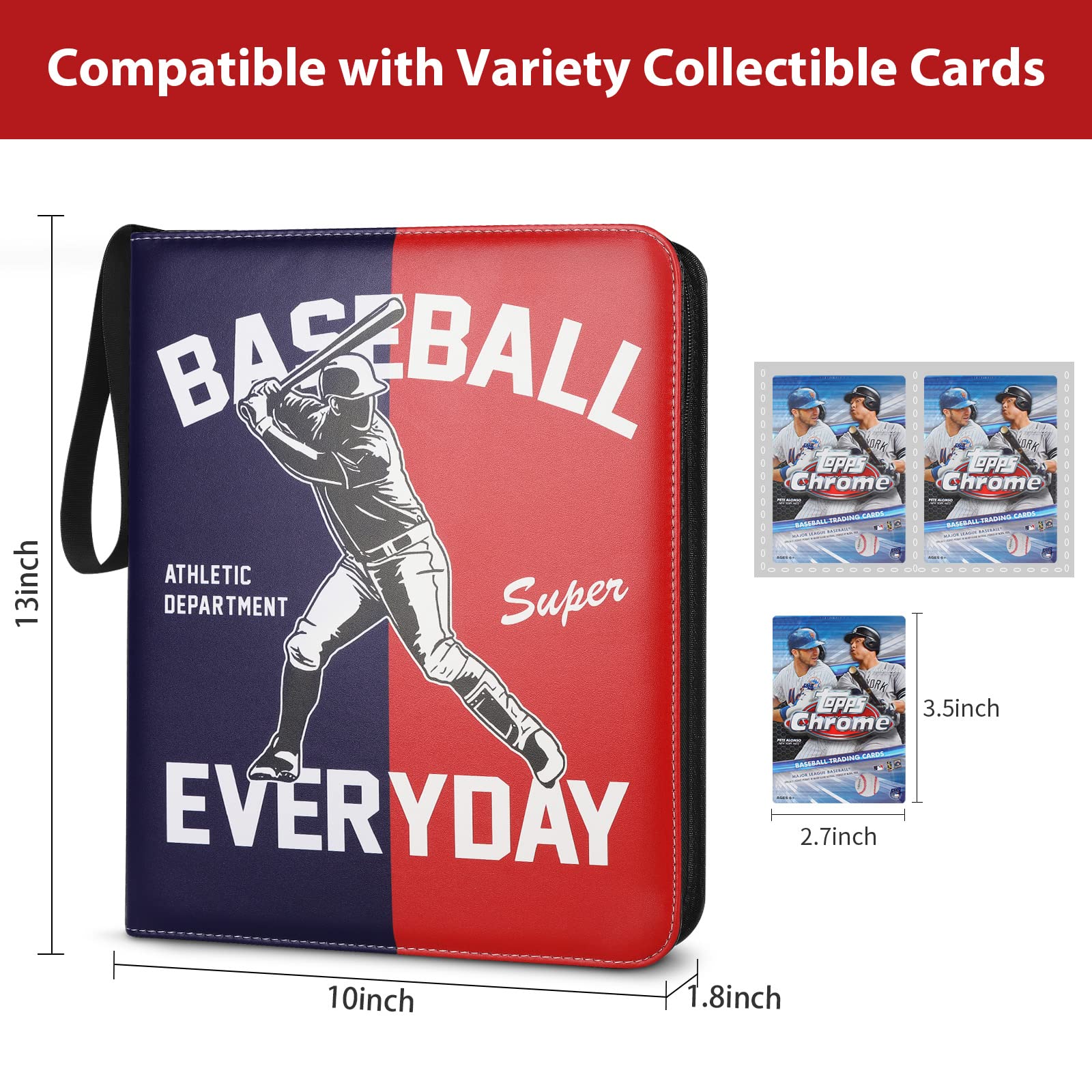 target baseball card binder ULLTOON 9 Pocket, 1080 Pockets Trading Card Binder with Zipper, Portable Collector Card Album Storage Organizer for Sports Cards, Game Cards, Gifts for Kids : Toys & Games look no further than the Cardguard Album Sports Card Binder 900 Pockets