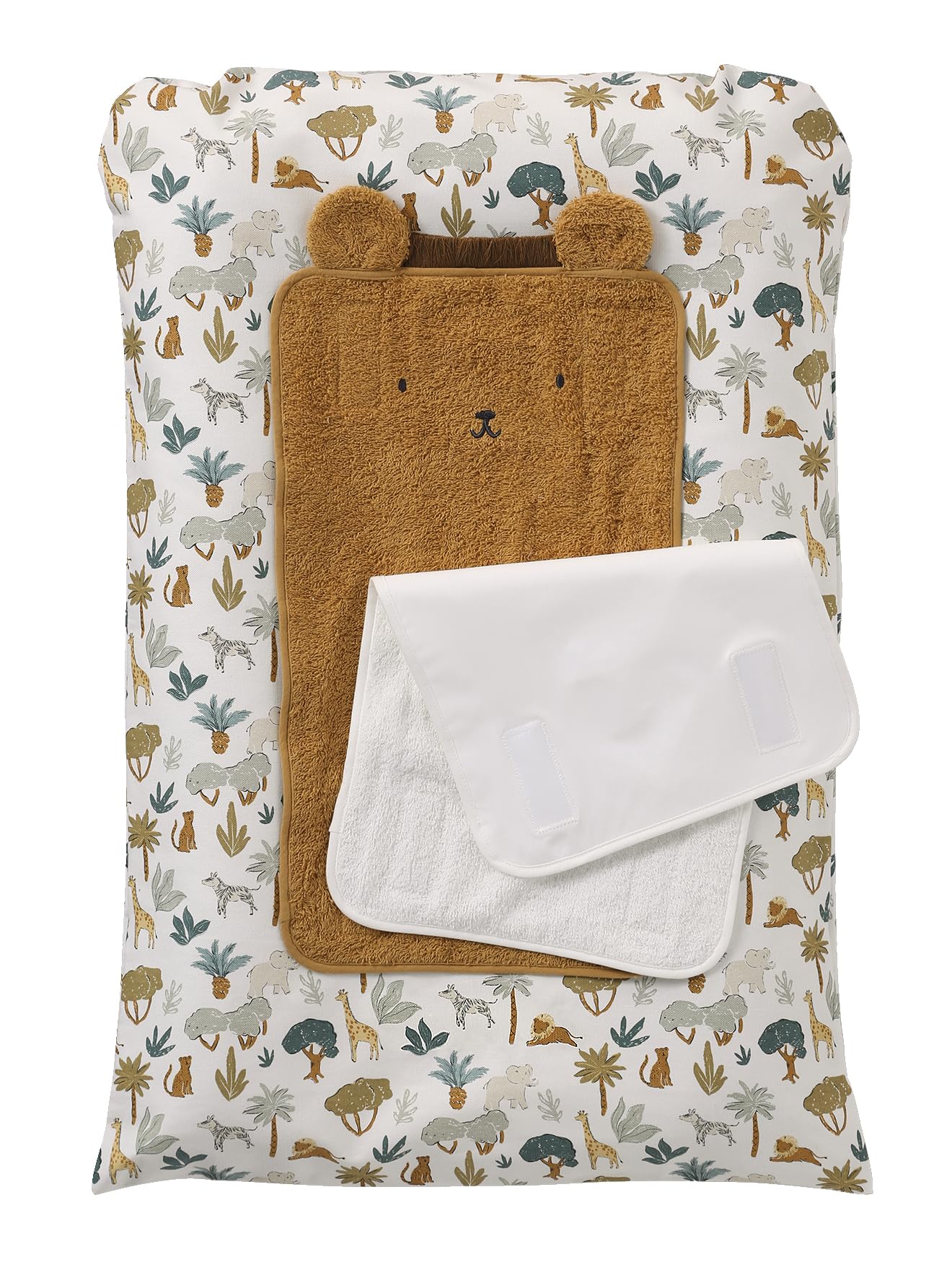 VERTBAUDET Matelas à langer et 2 tapis de change SAVANA multicolore 72X49
