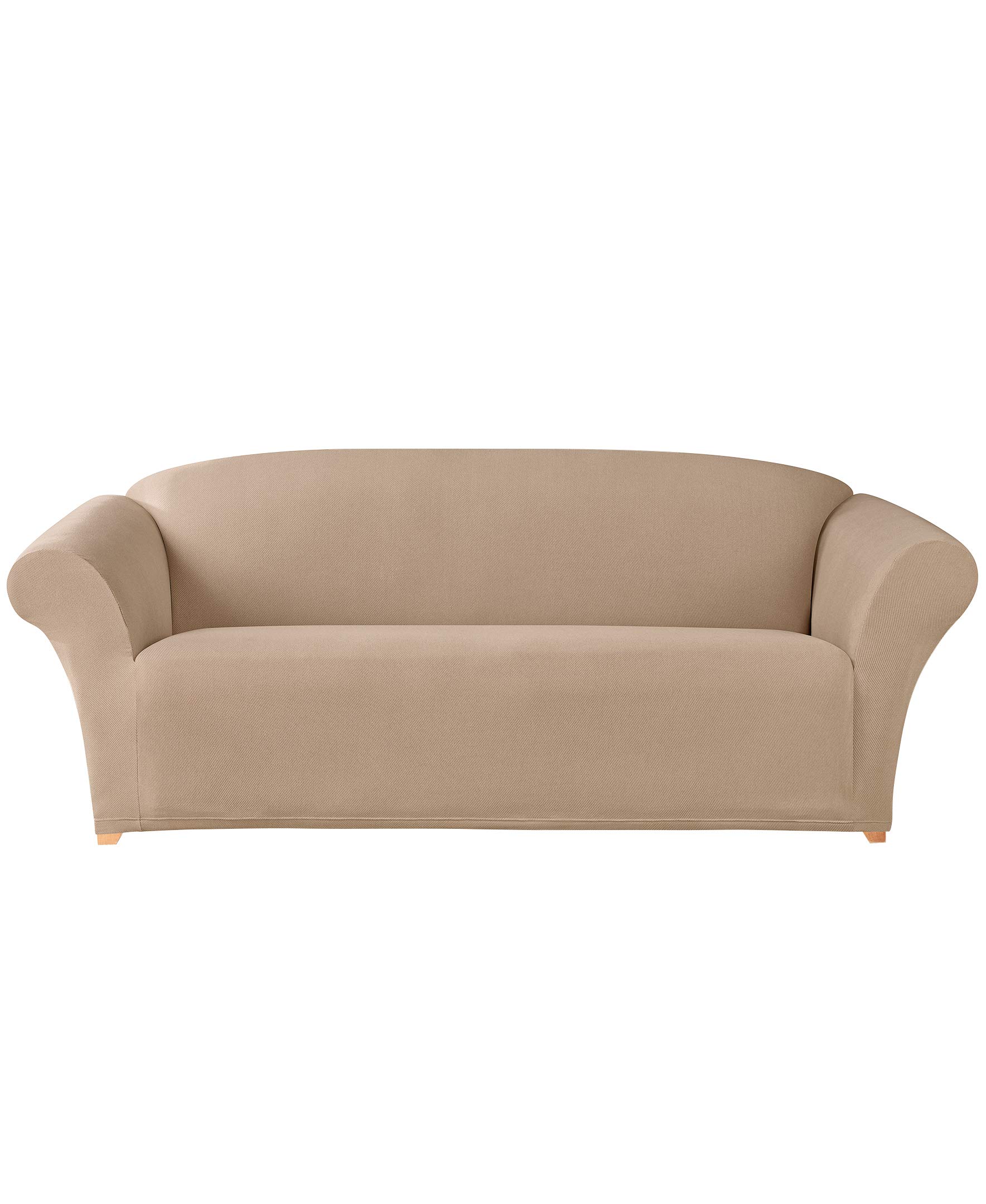 SureFit Simple Stretch Twill 1-Piece - Sofa Slipcover - Taupe