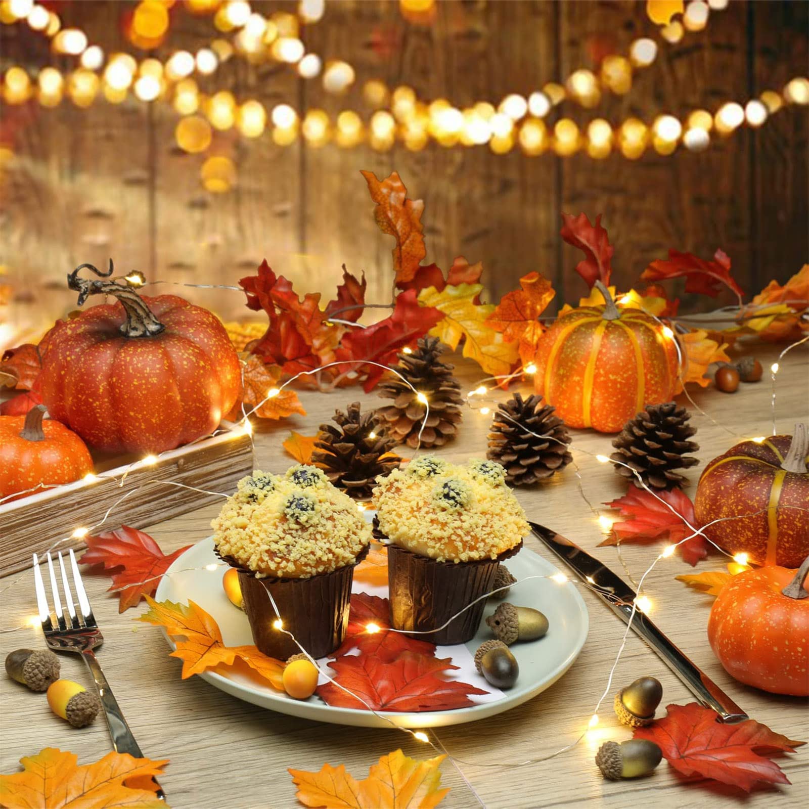Décoration De Récolte De Thanksgiving En Forme De Citrouille En Velours Vert Fonce 85640471