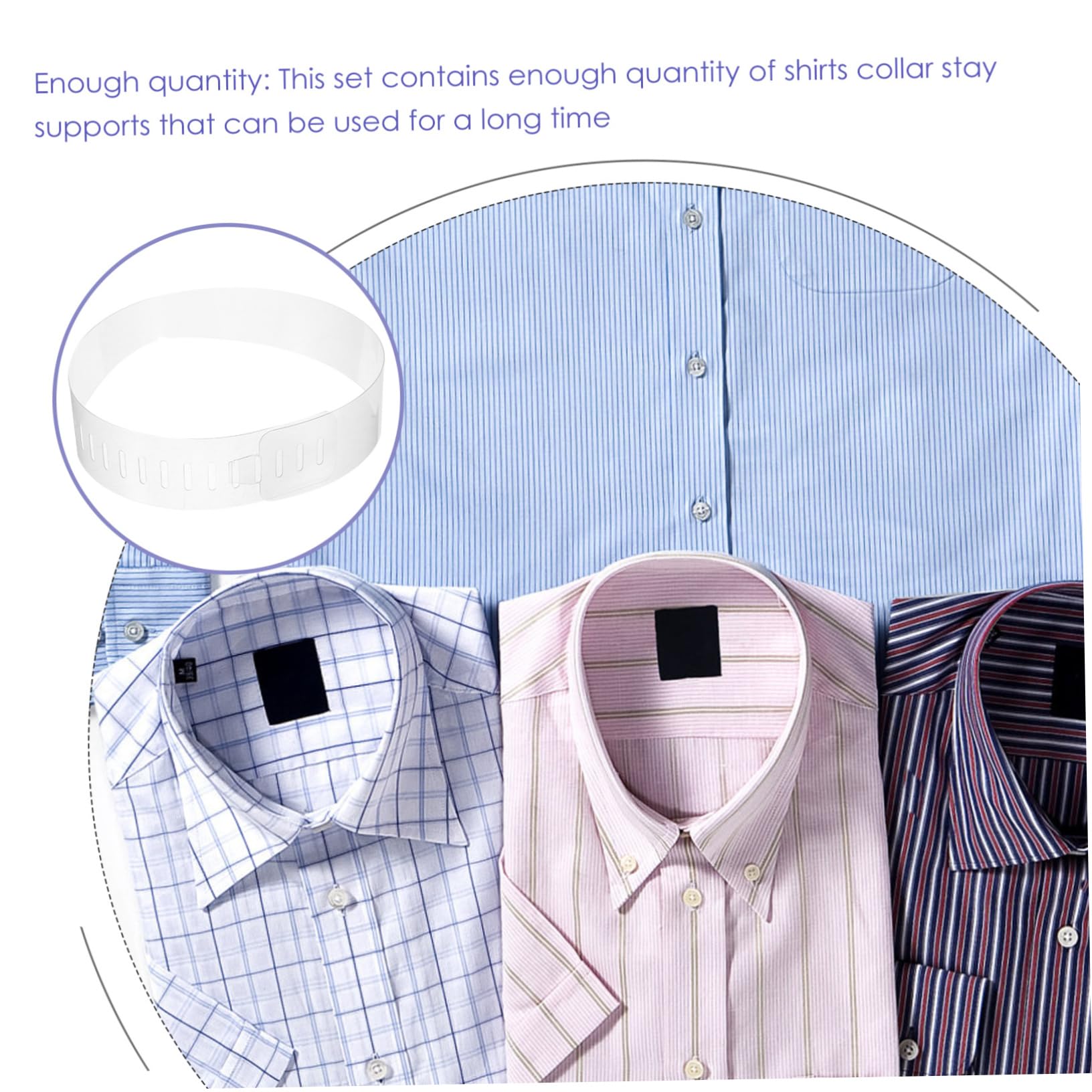 100 Piezas Collar De Pvc Para Cuello De Camisa Soporte De Plástico Para Camisas Transparente De Hombre y Mujer Moldeador De Cuello