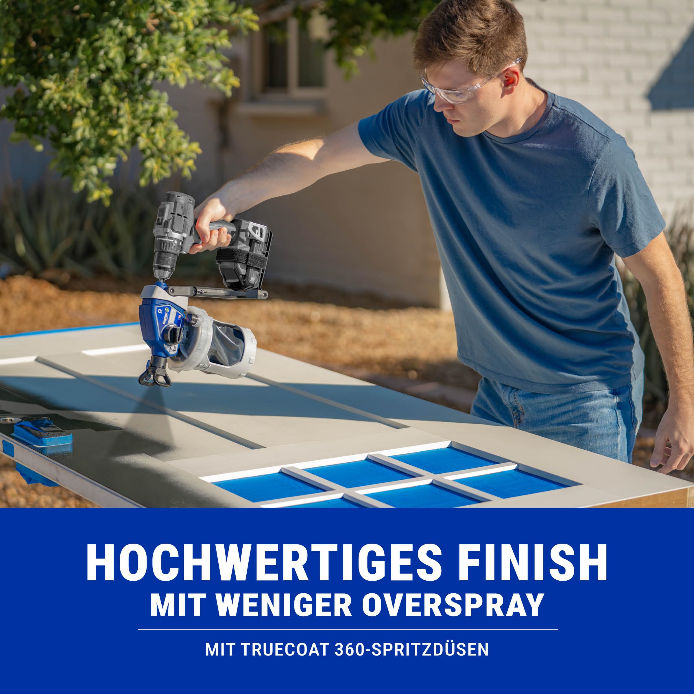 TrueCoat 360 Cordless Connect Airless Farbsprühgerät 26D361 – Akku-Handspritzgerät für Bohrmaschinenantrieb – Für Möbel, Türen, Zäune & Ausbesserungen – 360° Sprühen in jeder Position