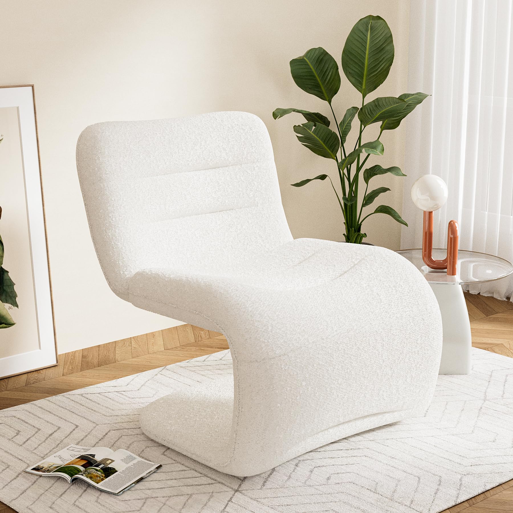 Amazon.com: OUYESSIR Comfy Bedroom Chair with Back Support, Modern Soft ...