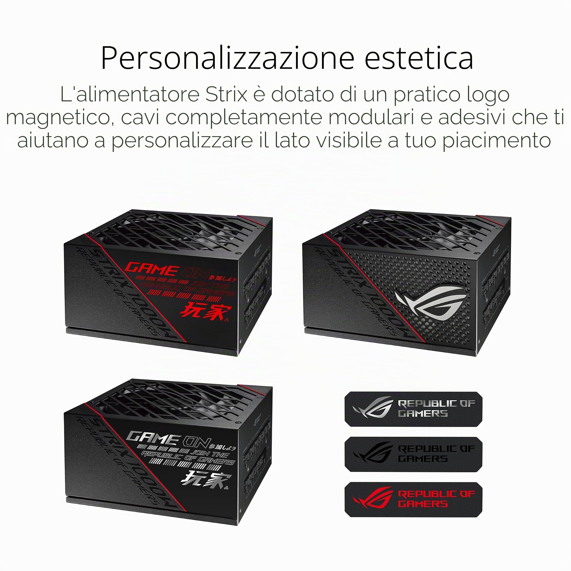 ASUS ROG STRIX 1000 W Gold Gaming Alimentatore (cavo PCIe a 16 pin incluso, 1000 Watt, certificazione 80 Plus, tecnologia 0 dB, ventola Axial-Tech, compatibile ATX 3.0, PCIe 5.0 Ready, nero)