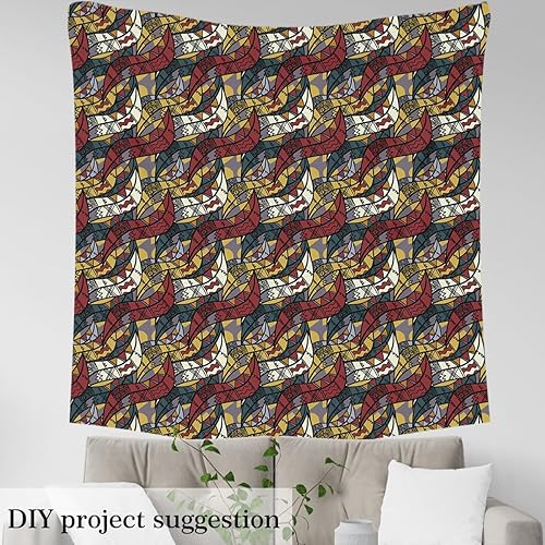 Miniatura 3 de Feelyou The Yard - Tela de tapicería africana para sillas, sofá, tela geométrica abstracta tradicional para exteriores, tela de decoración tribal a