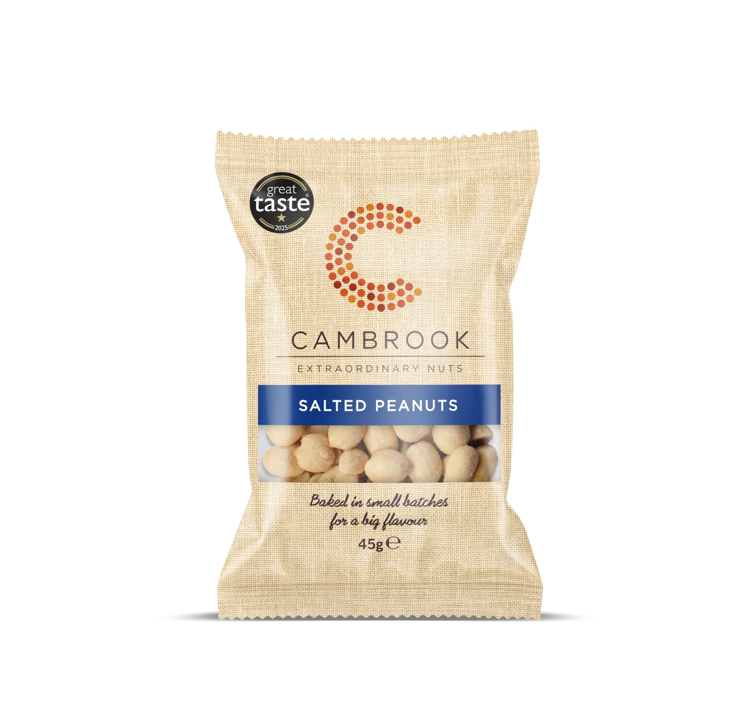 Cambrook - Baked & Salted Peanuts, 45g Bag