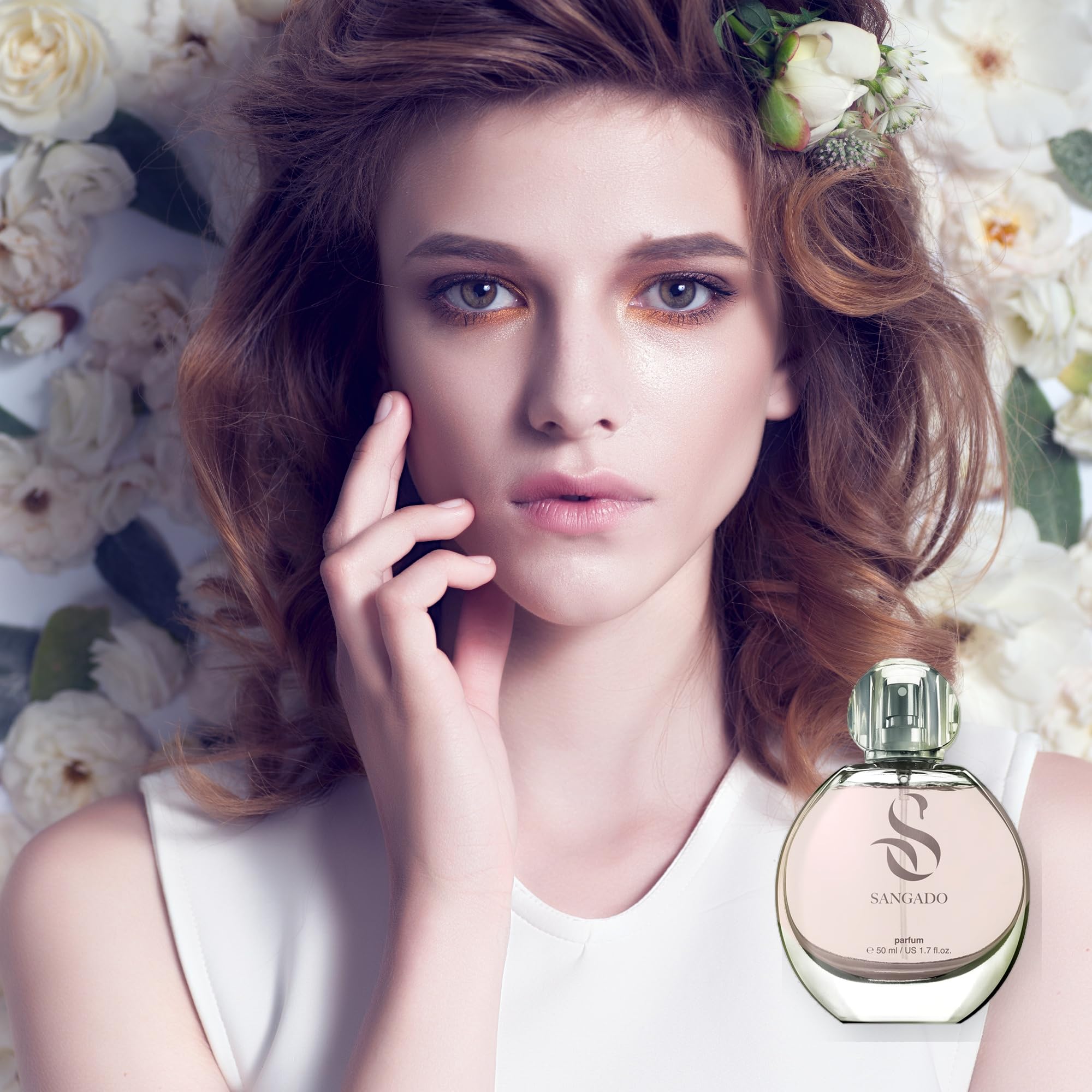 SANGADO Tuberosa Y Jazmín Perfume para Mujeres, Larga Duración de 8-10 horas, Olor Lujoso, Floral, Francesas Finas, Extra Concentrado (Parfum), Spray de 50 ml, Un Gran Regalo Para Mujeres