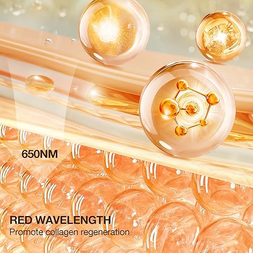 Miniatura 3 de NEWKEY Máscara de terapia de luz roja para arrugas faciales, 7 LED terapia de luz facial máscara de cuidado de la piel, fotón en casa, máscara de