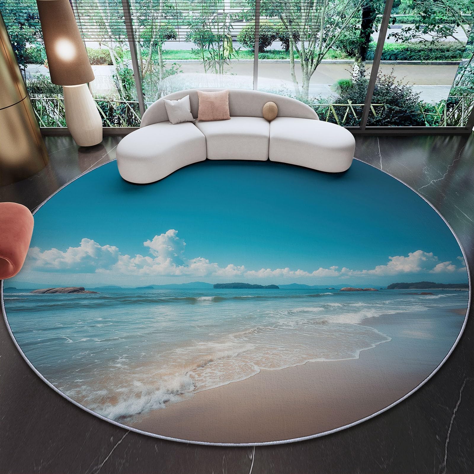 Tapis rond enfant lavable pour protéger bébé des glissades et du sol froid