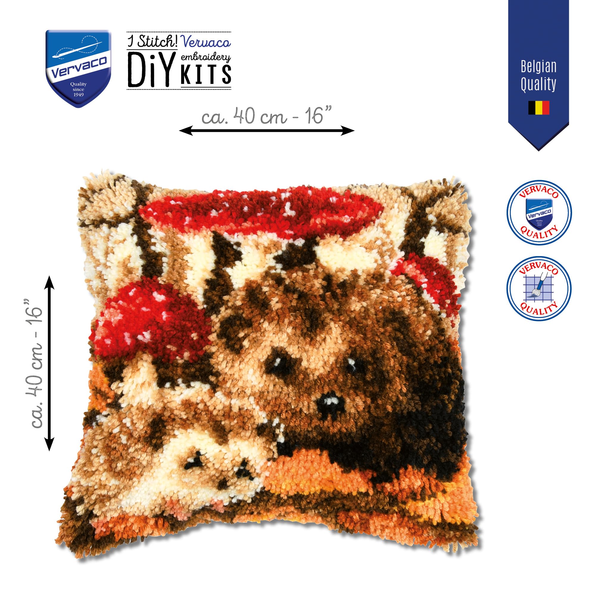 Vervaco Kit Deco Ricamo Contato RICCI Decorazione Sospesa Da Ricamare 40 x 40 cm Set Fai Da Te Creativo Adulti Ricamo Casa Decorazioni Accessori Per Lavoretti Creativi