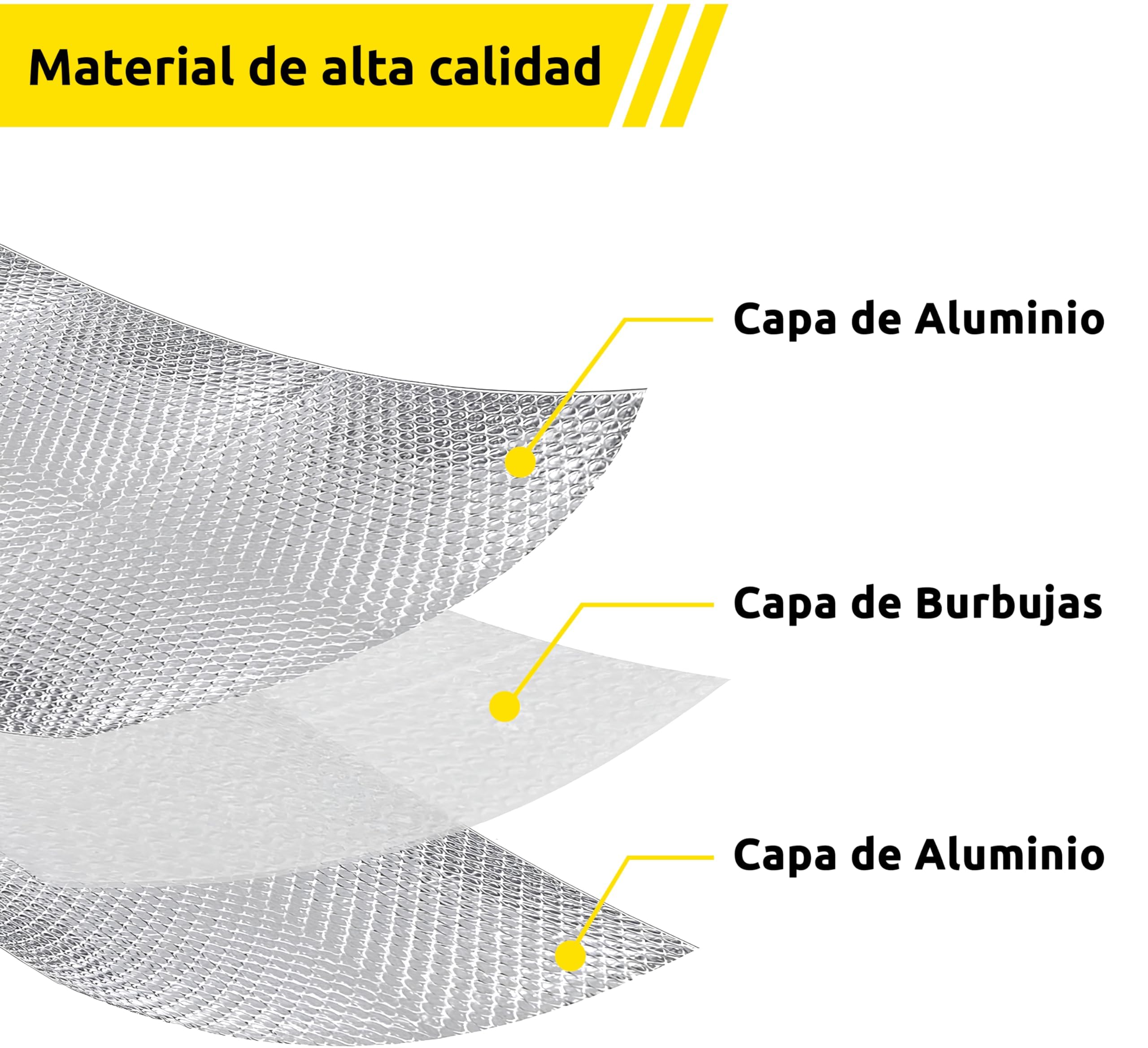 Optimer System - Aislante Termico Radiadores ahorra Energia - Aislante Termico Reflexivo reduce el Frio y el Calor - 10x1.20m - 12m²