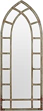 Stone & Beam Modern Arc Metal Frame Hanging Wall Mirror Decor, 46.25 Inch Height, Silver Finish - coolthings.us
