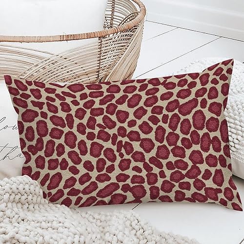 Vista 559 de Funda de cojín con estampado de guepardo rosa intenso, cojín cuadrado con estampado de animales fucsia, funda de almohada decorativa para el hogar