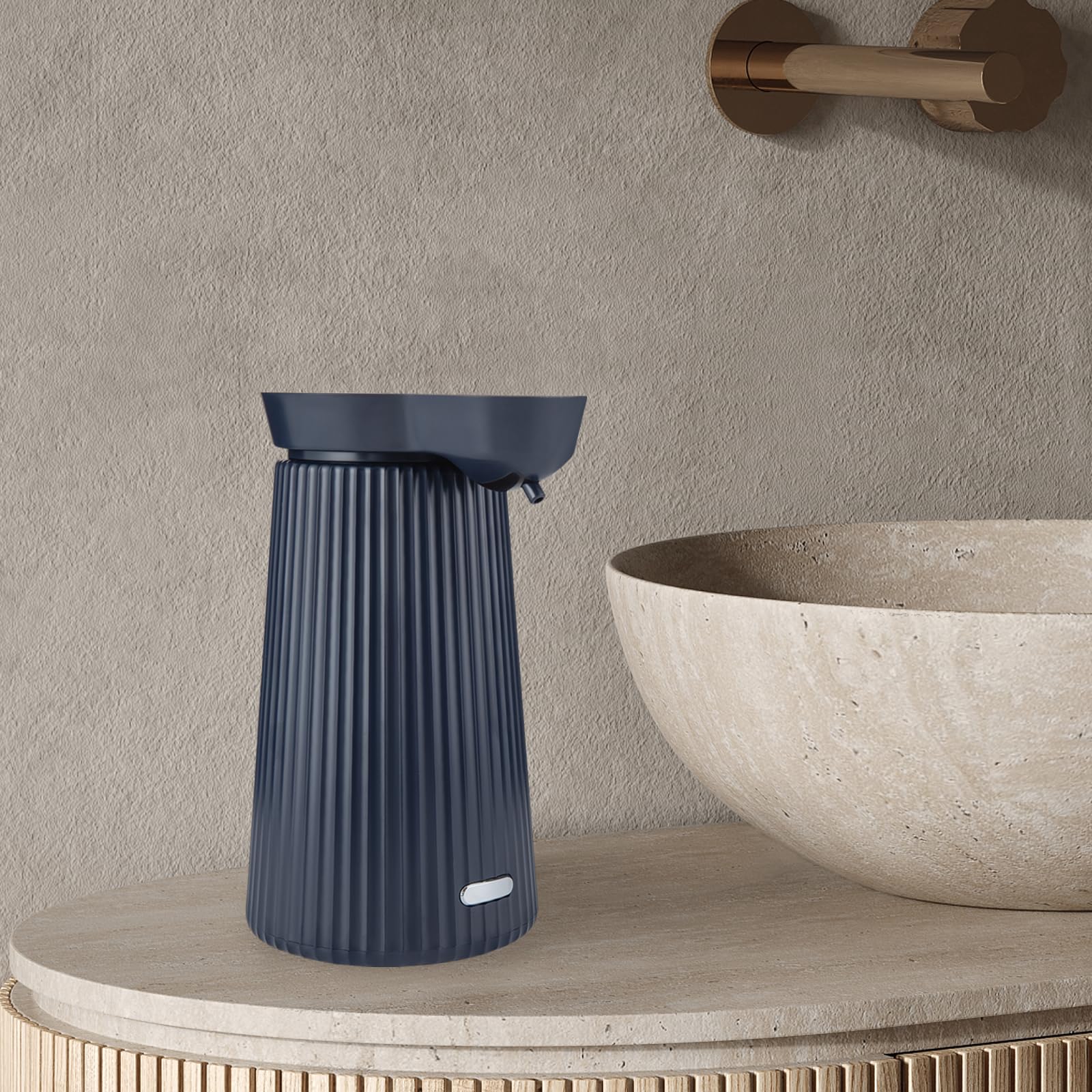 Dispenser di sapone automatico senza contatto, 500 ml, con sensore, per cucina, bagno, scuola, clinica, 11,8 x 19,8 cm